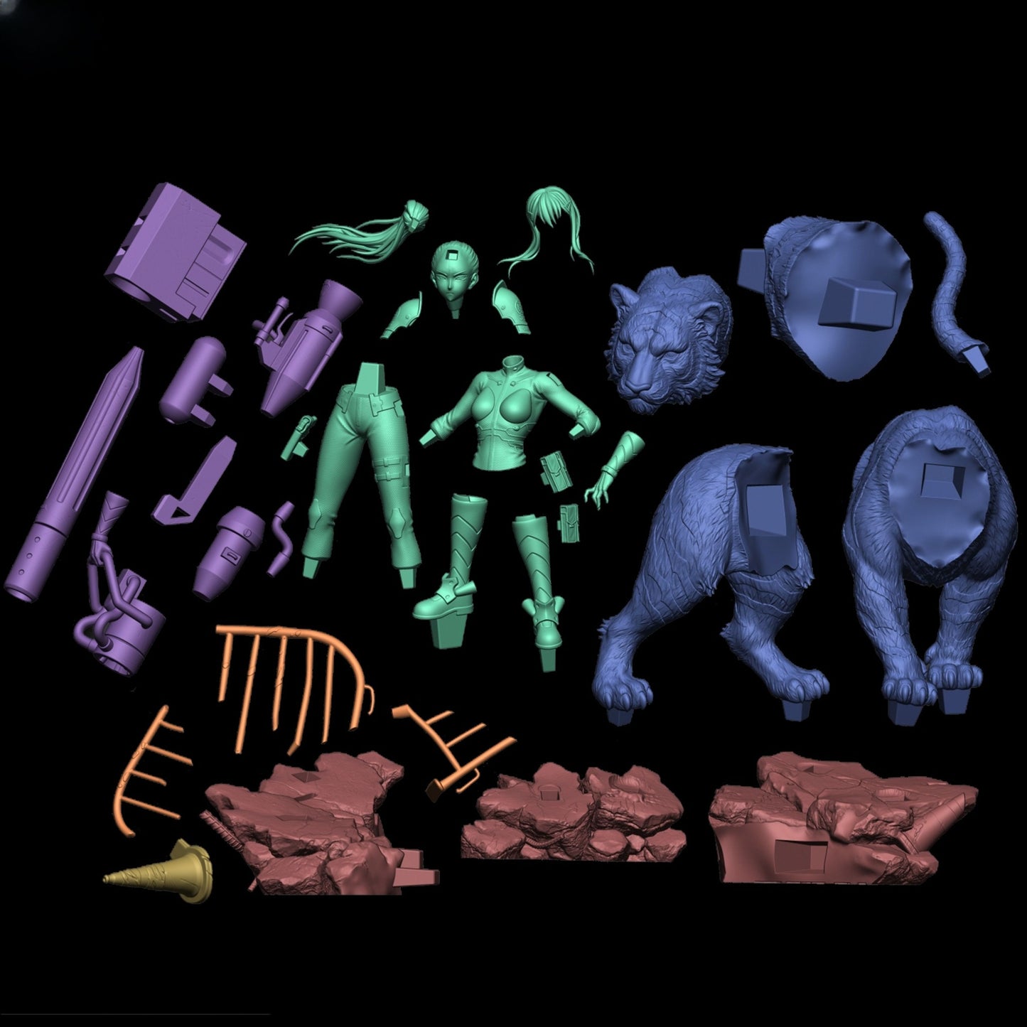 0397 Mina Ashiro and Bakko - STL 3D Print Files