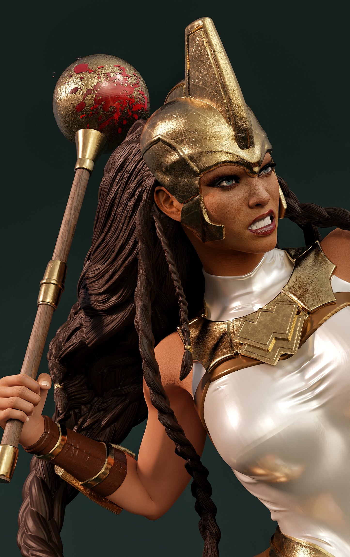 0566 War Woman - STL 3D Print Files