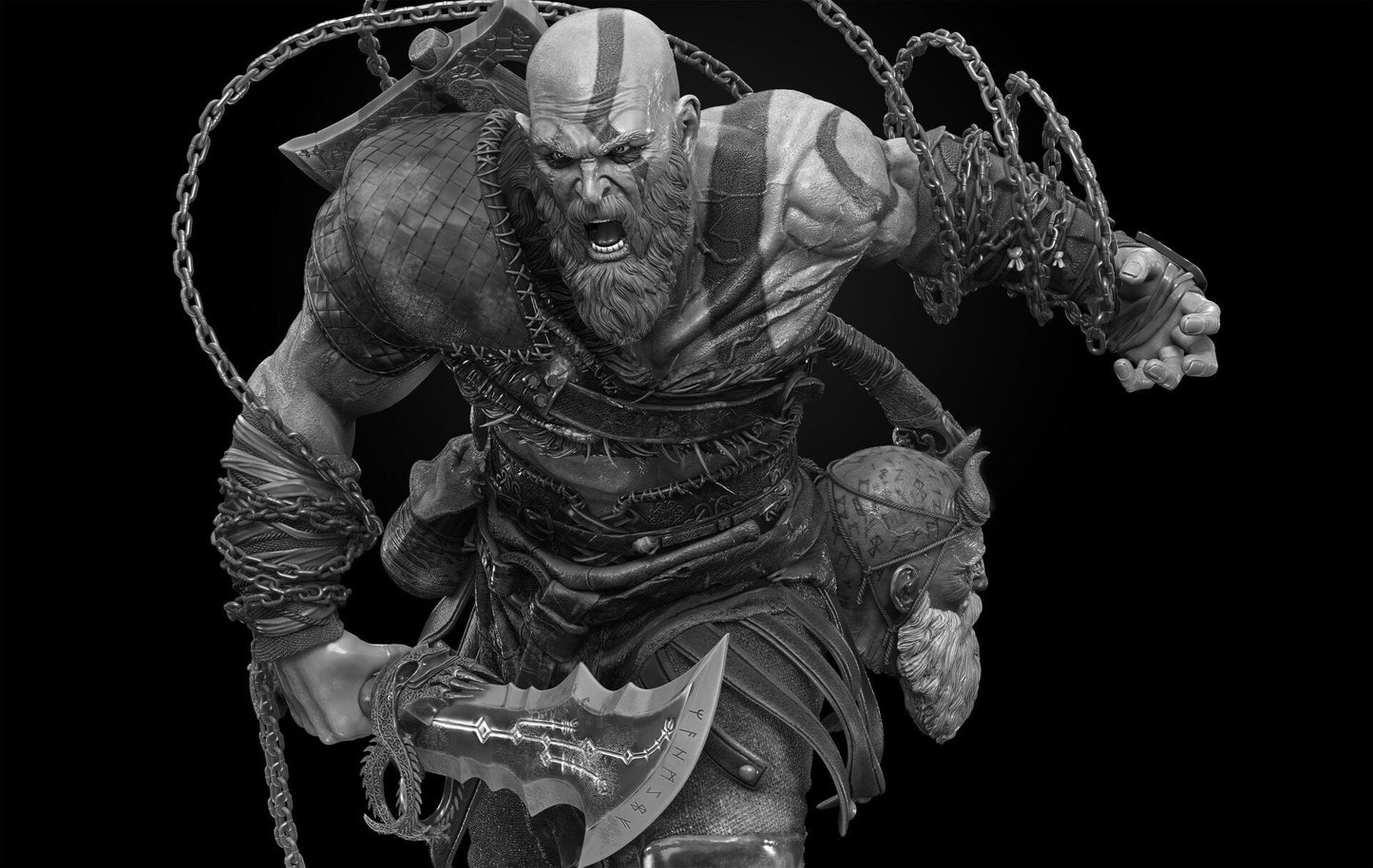 0648 Kratos - God Of War - STL 3D Print Files 3D print model