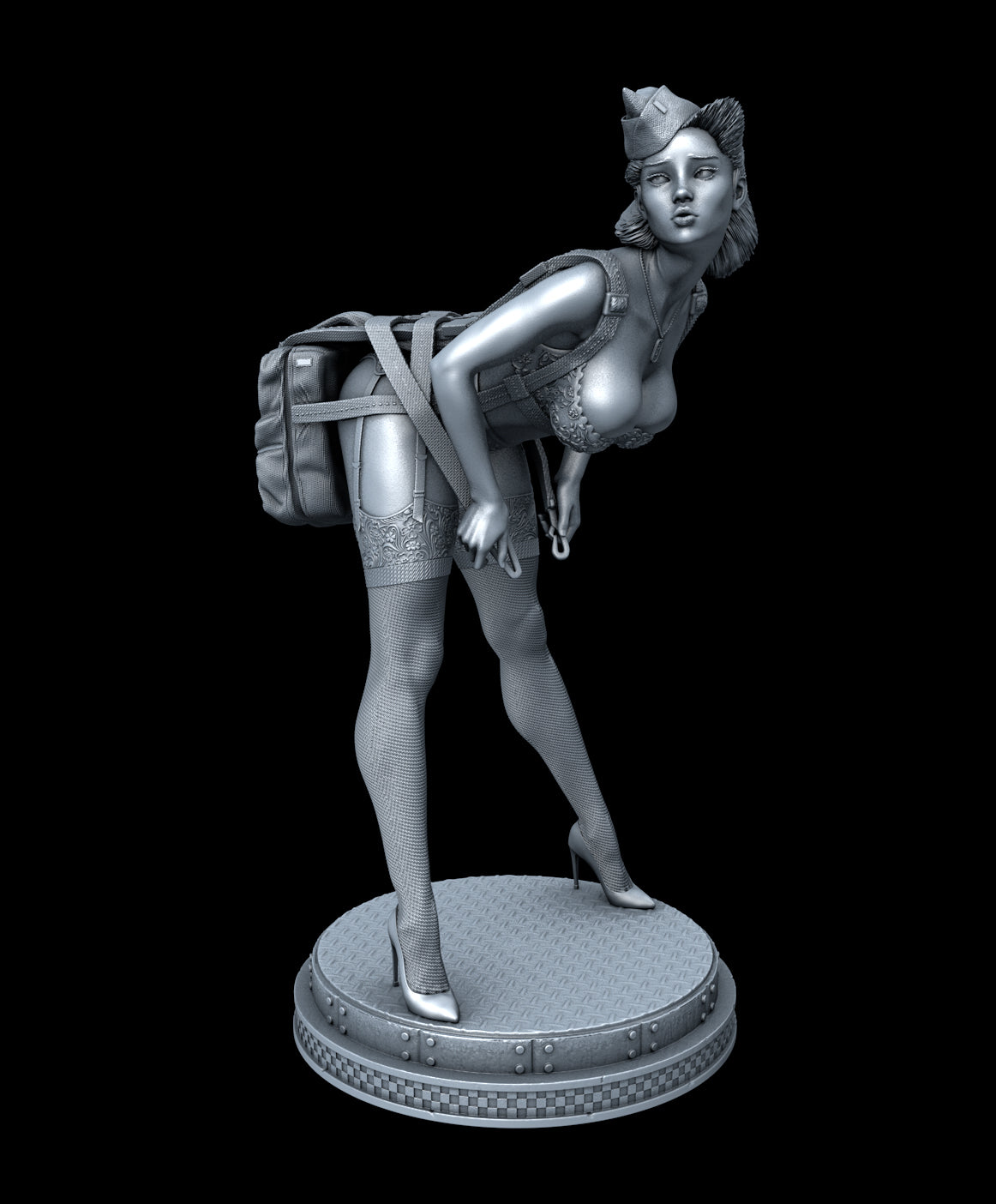 1216 WWII pin-up girl NSFW - STL 3D Print Files
