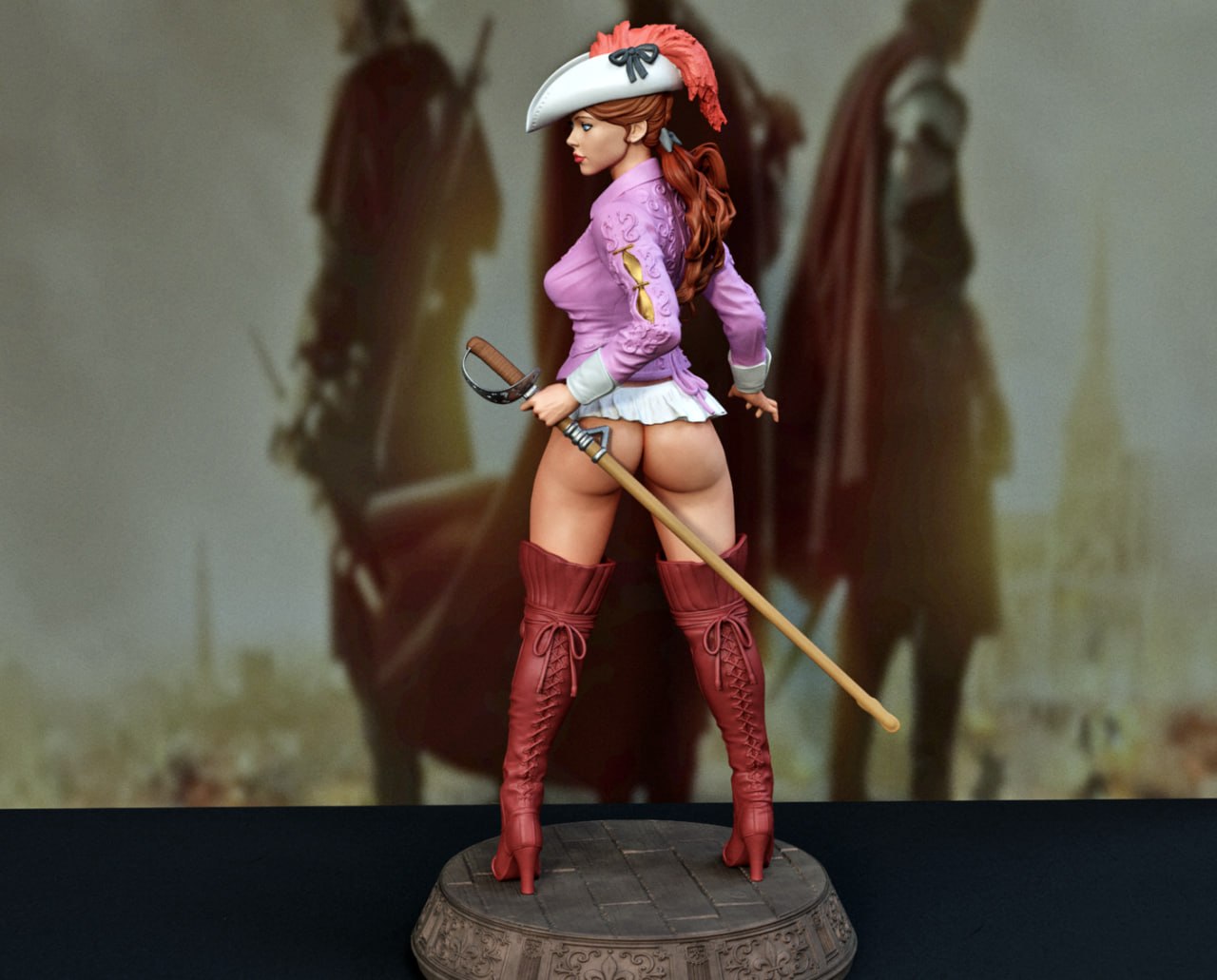 1484 Musketeer Woman NSFW - STL 3D Print Files