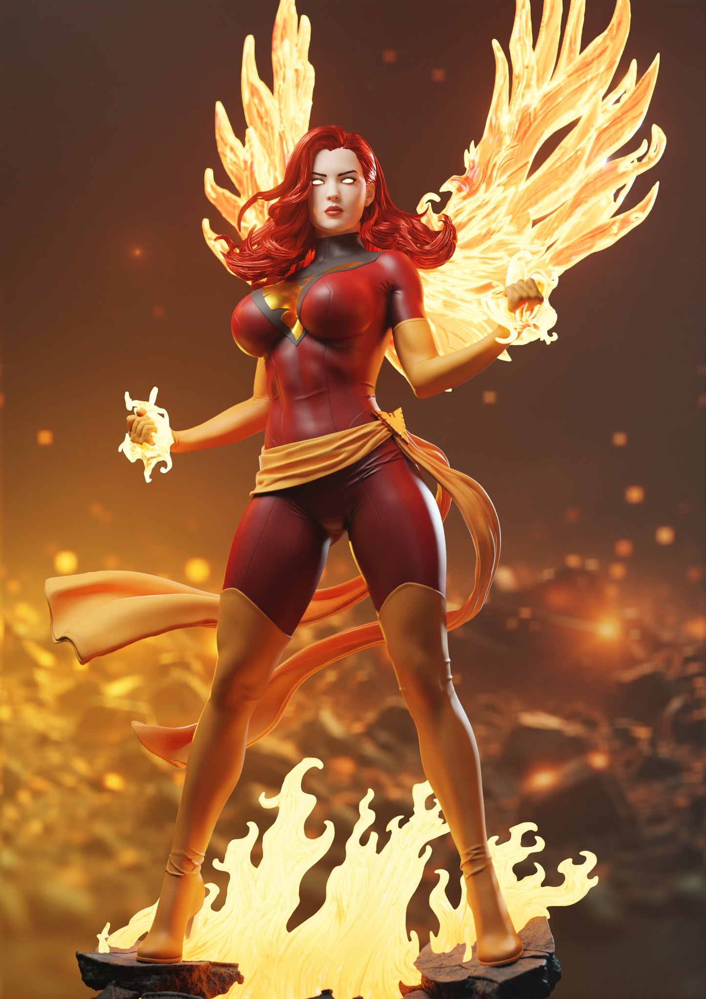 0258 Jean_Grey_Dark_Phoenix - STL 3D Print Files