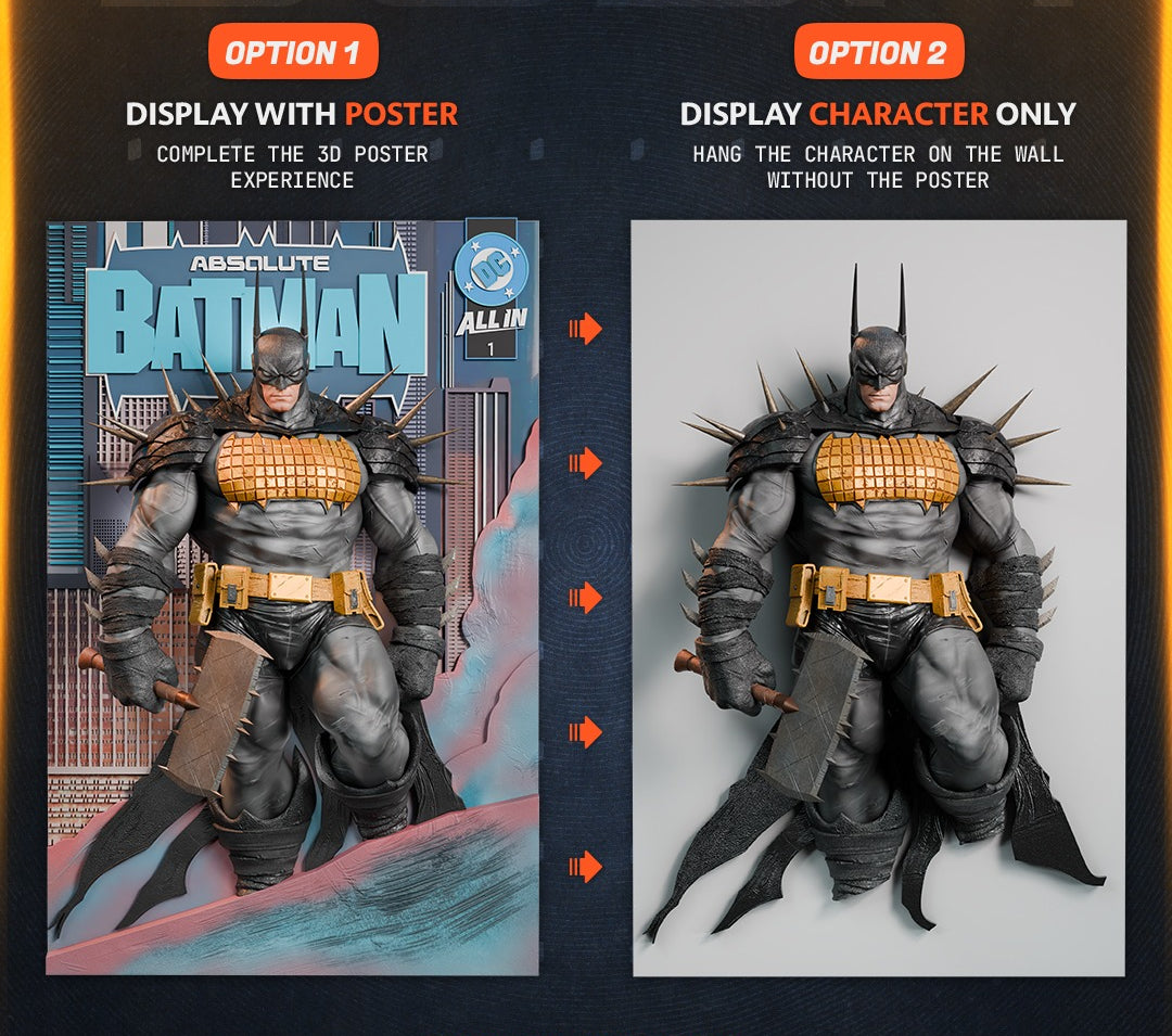 1423 Absolute Batman Poster - STL 3D Print Files