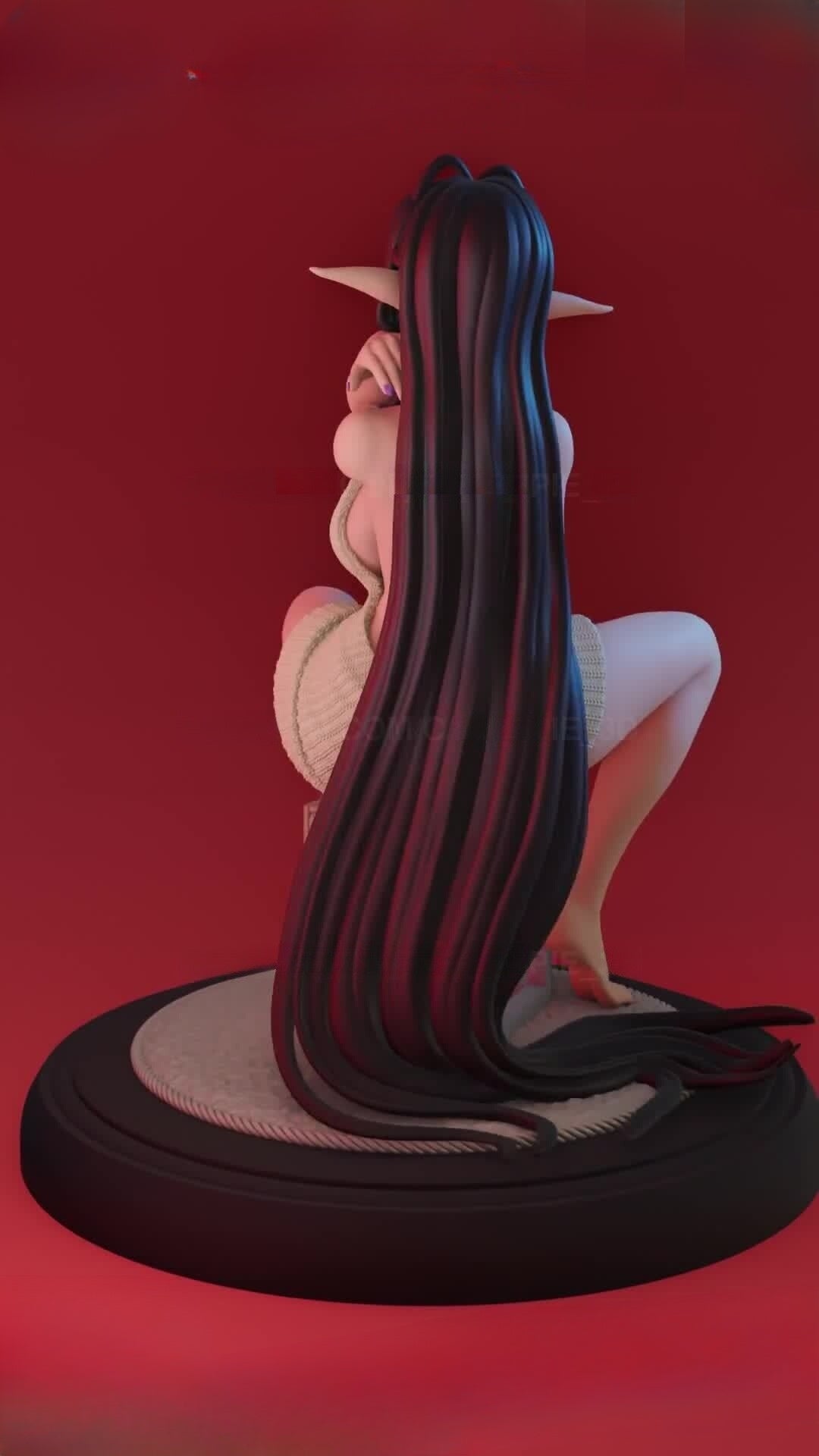 1319 Mariabell_Yandere Dark Elf - STL 3D Print Files