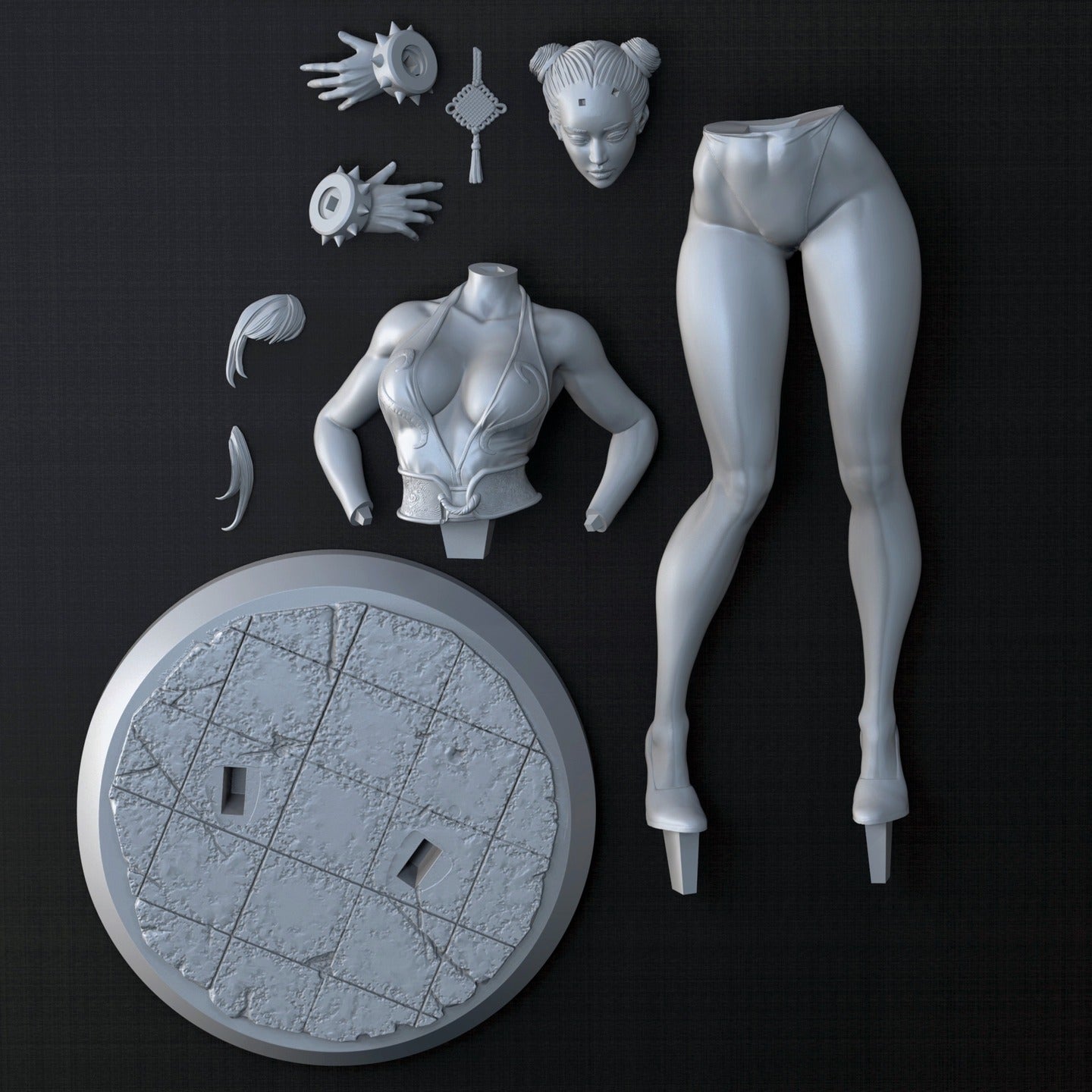 1115 ChunLi_Suit2 - STL 3D Print Files