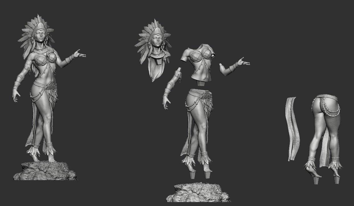 0687 Aztec Goddess (1891) - STL 3D Print Files
