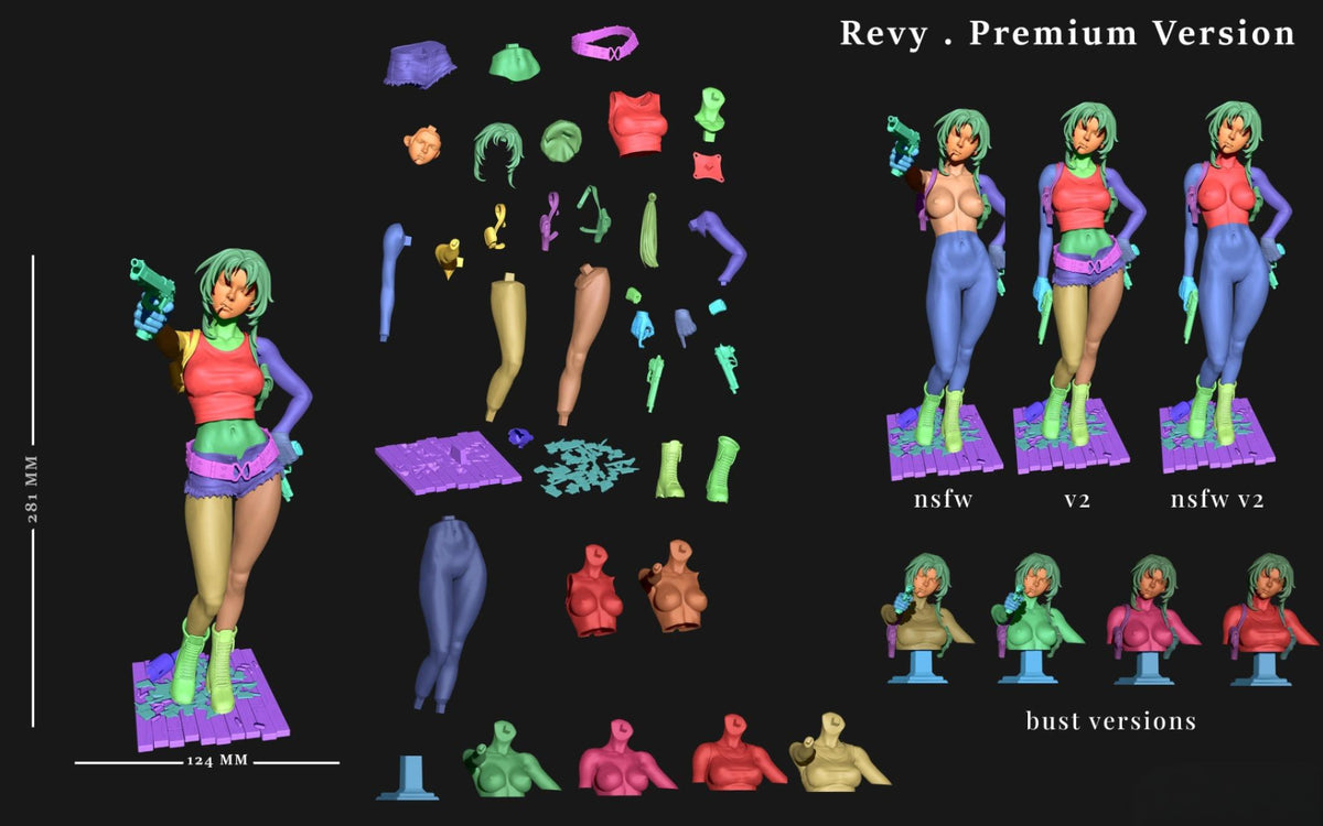 1772 Revy_Black Lagoon NSFW - STL 3D Print Files