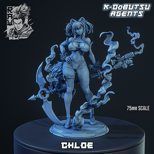 2035 Skunkgirl Chloe_Master Thief Anime Girl - STL 3D Print Files