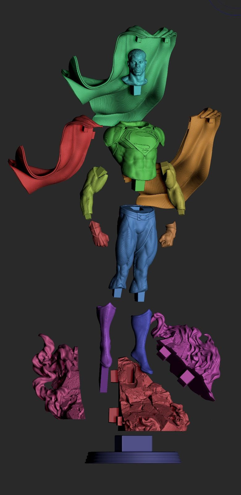 0468 Val-Zod -Black Superman - DC Comics - STL 3D Print Files