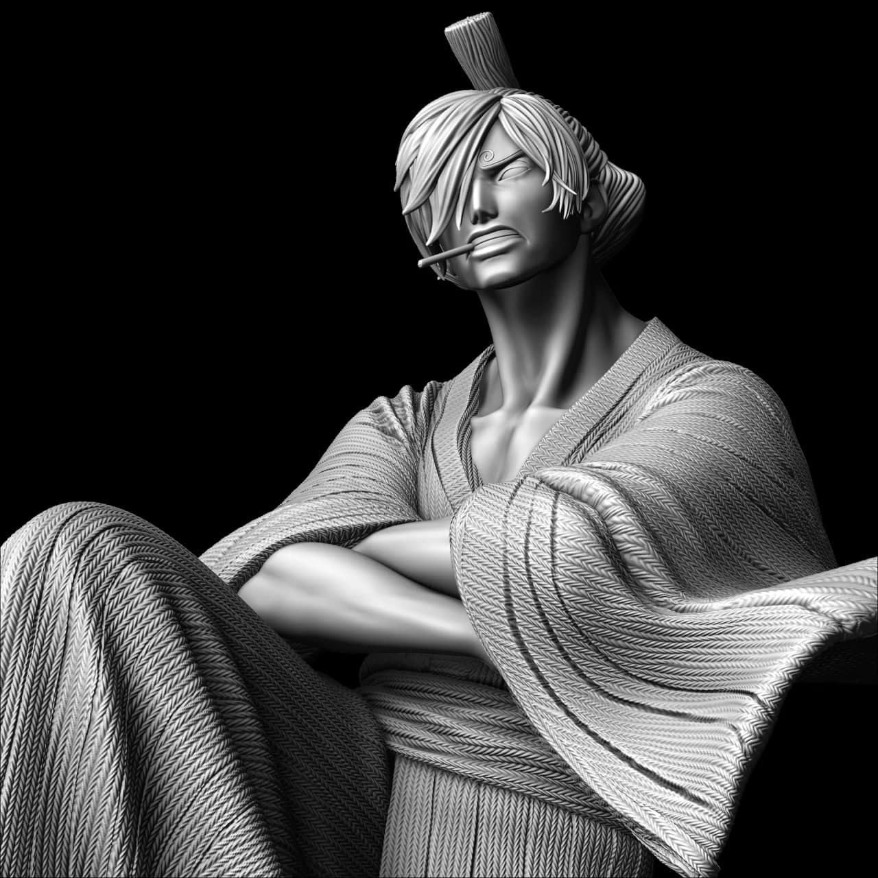 0240 Sanji e Kaido (OP) - STL 3D Print Files