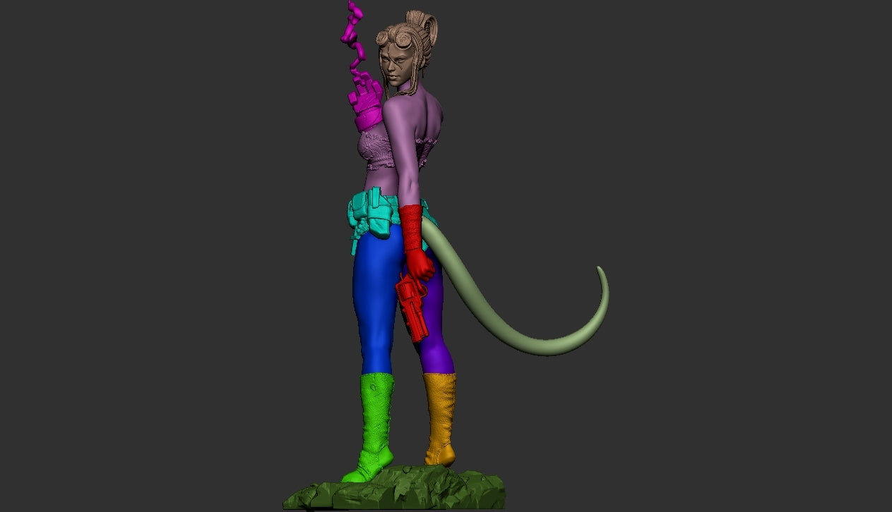 0427 Hellgirl (1458) - STL 3D Print Files
