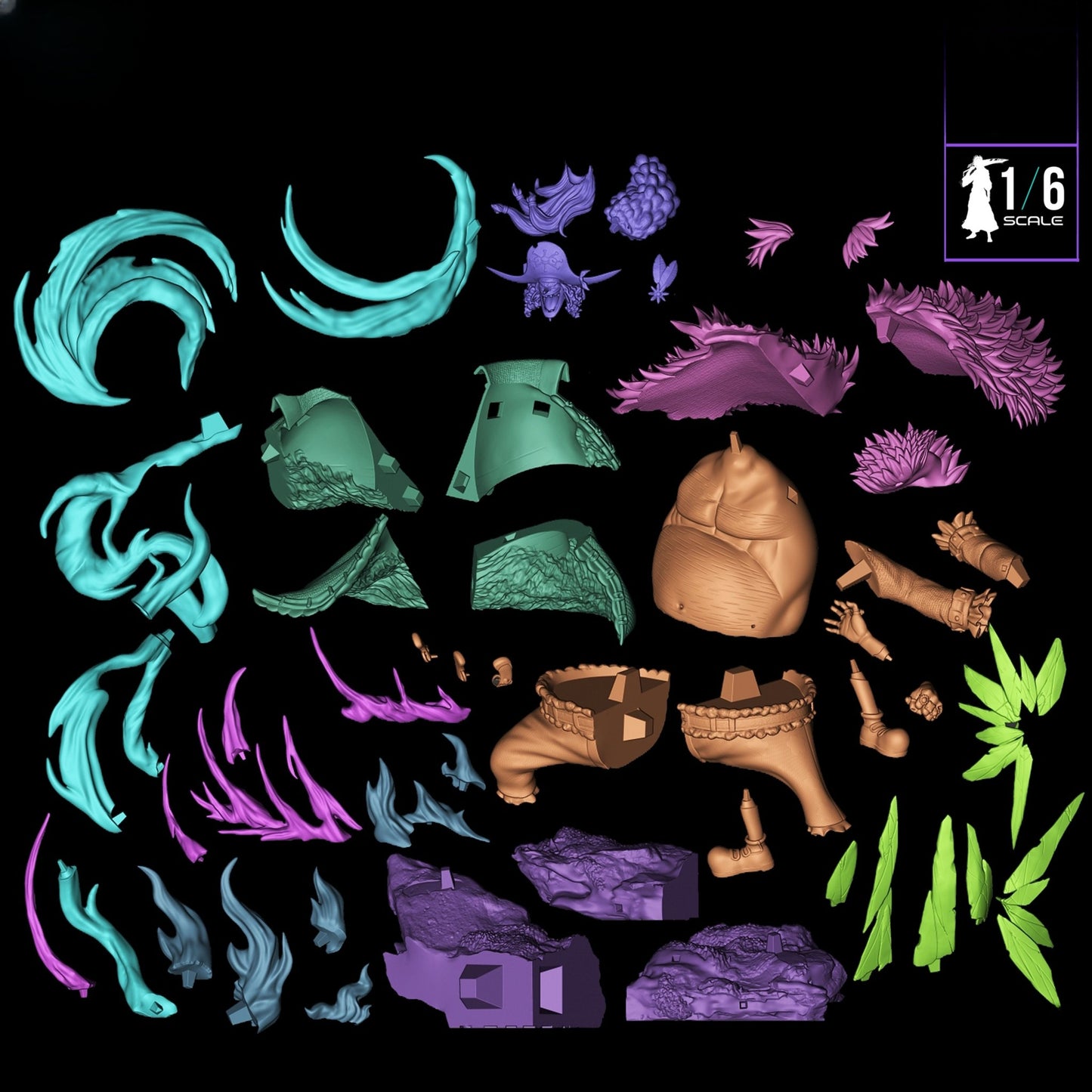 0296 Blackbeard_Marshall D Teach (OP) - STL 3D Print Files