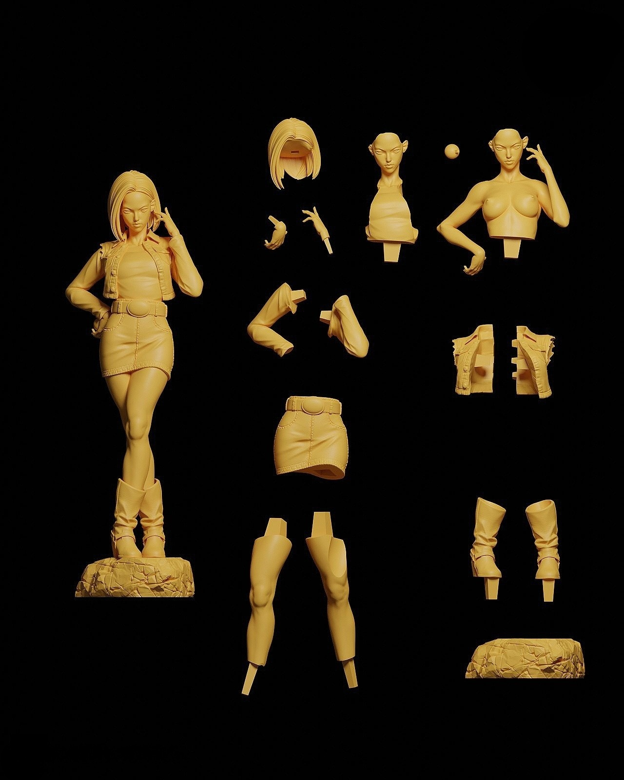 1019 Android 18_DragonBallZ - STL 3D Print Files