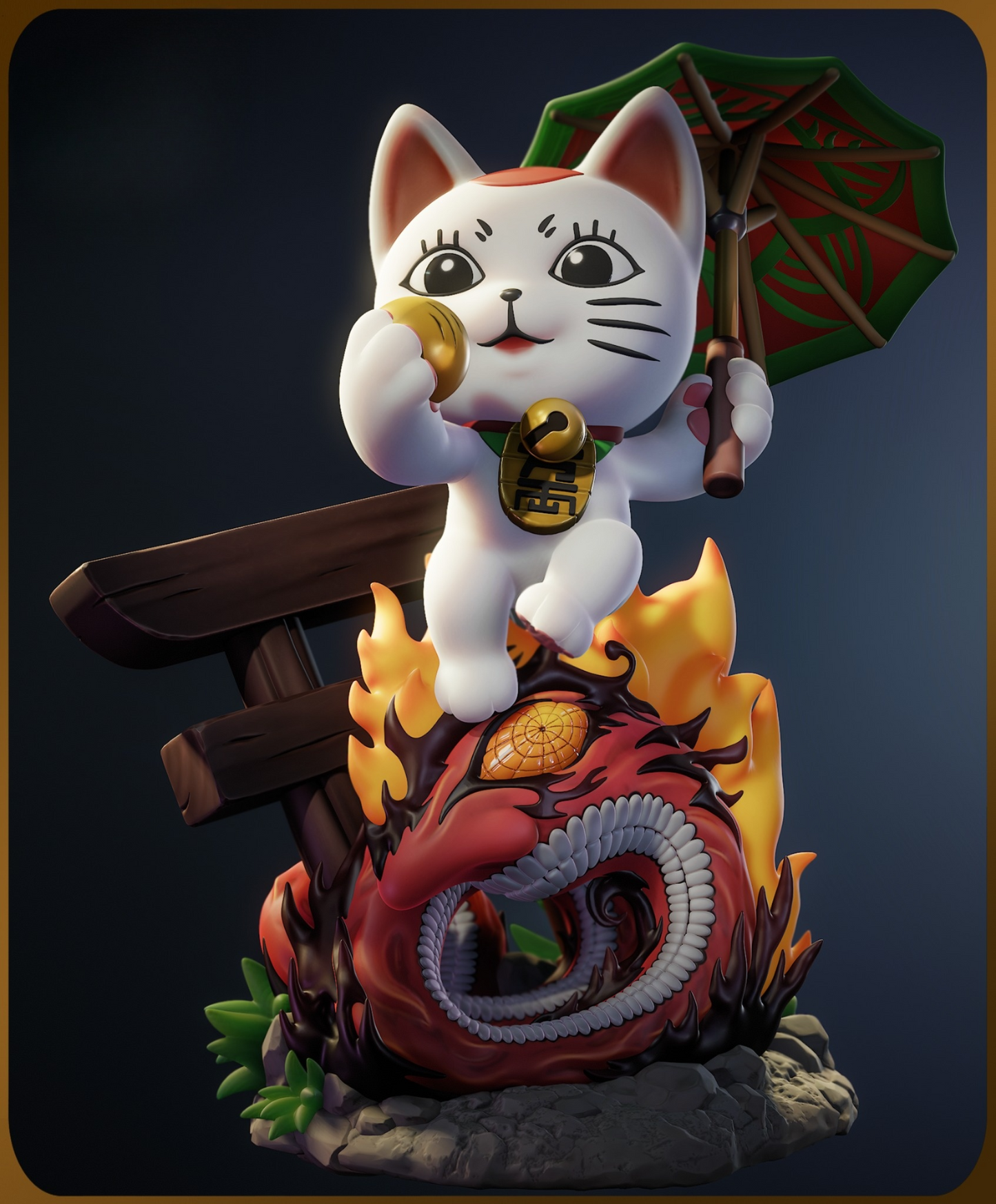 0057 Turbo Granny Cat - Dandadan - STL 3D Print Files