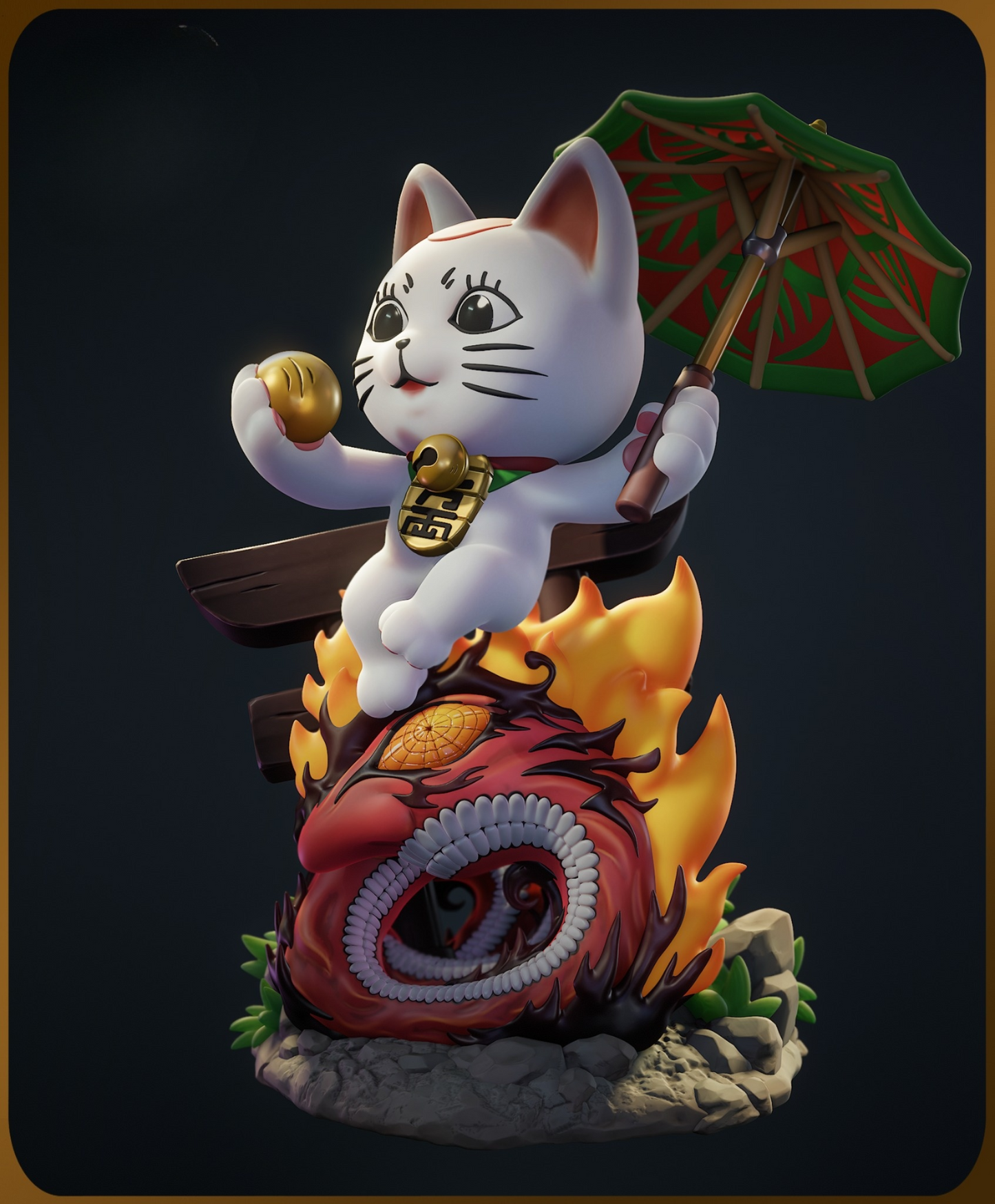0057 Turbo Granny Cat - Dandadan - STL 3D Print Files