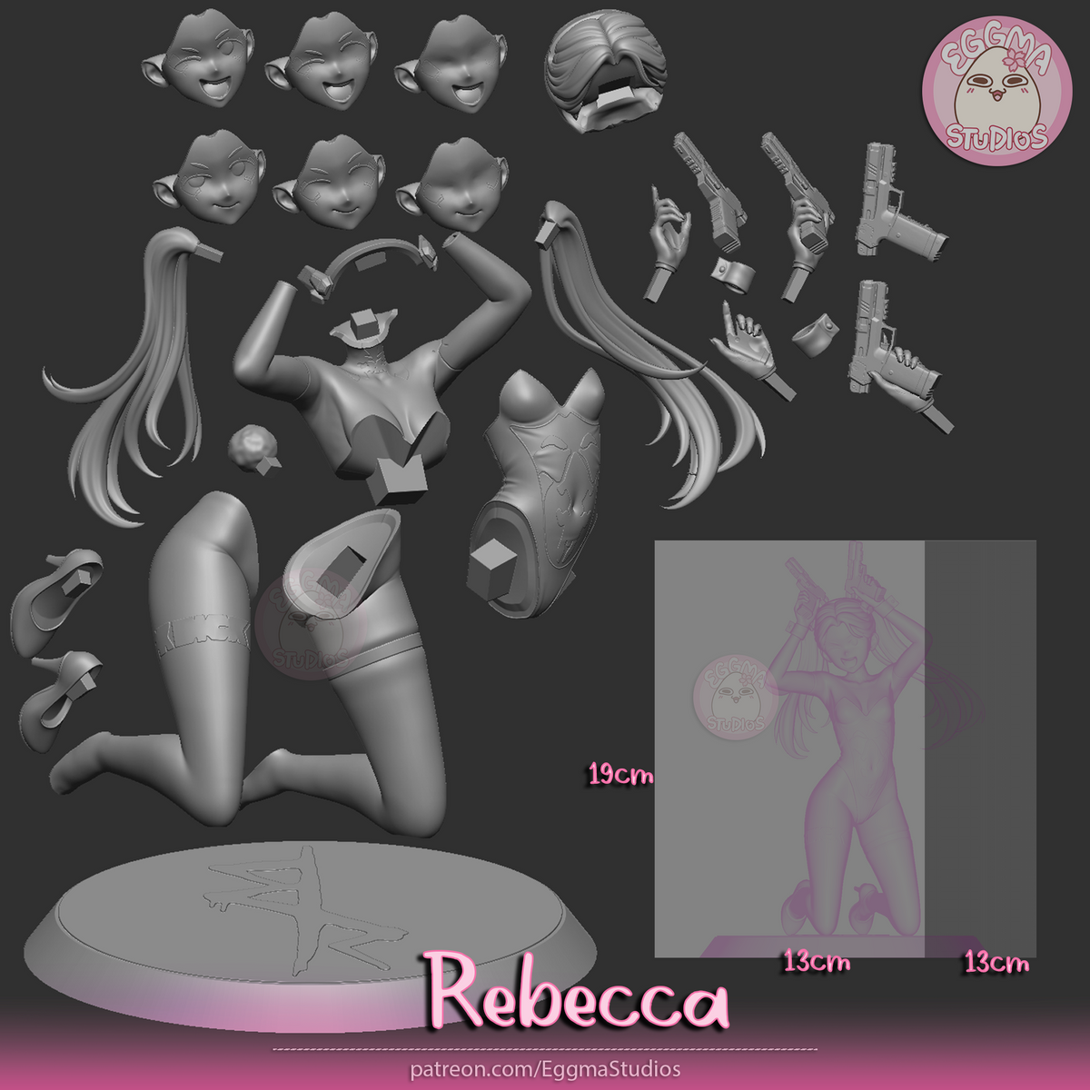 1938 Rebecca Bunny_Cyberpunk Edgerunners - STL 3D Print Files