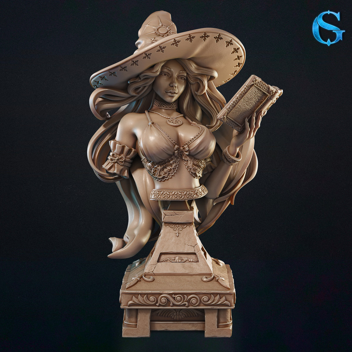 1776 Jemanine_Female Human Occult Librarian Mini - STL 3D Print Files