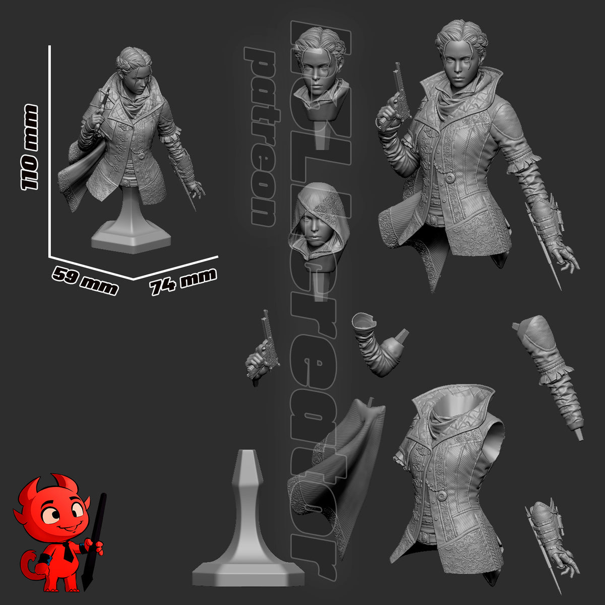 2088 Evie Frye_Assassin's Creed Syndicate - STL 3D Print Files