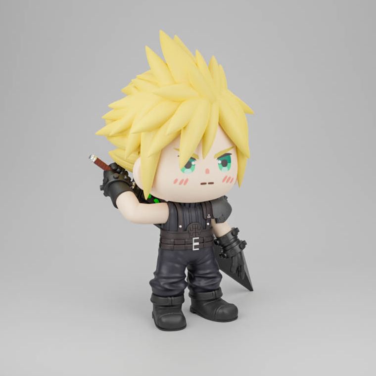 0133 Cloud Strife - STL 3D Print Files