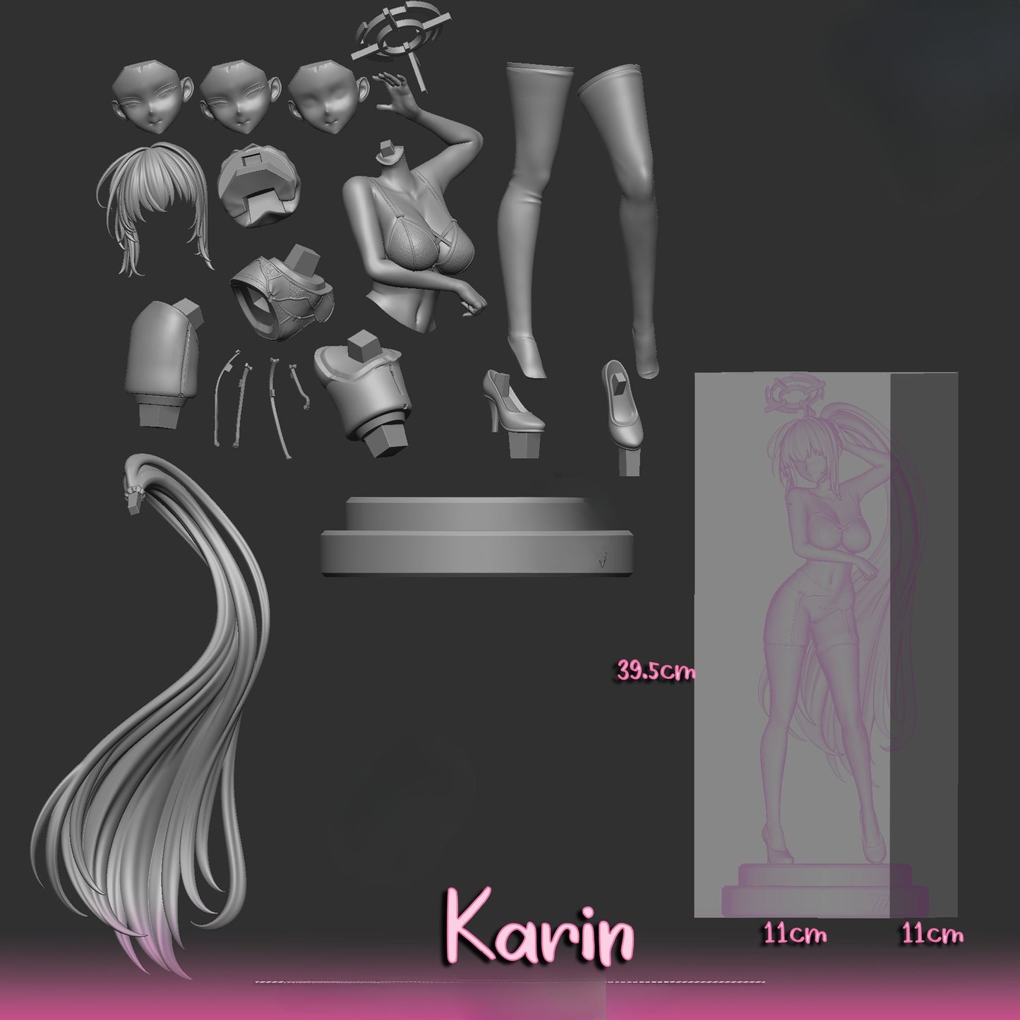 1439 Karin_Blue Archive NSFW - STL 3D Print Files