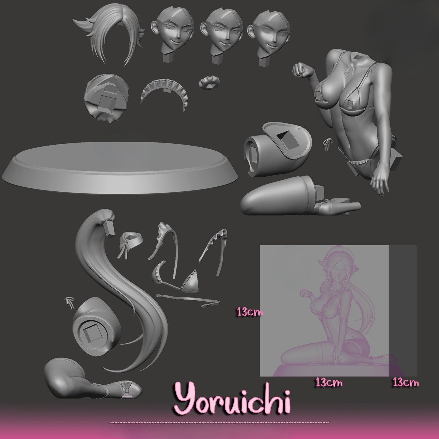1450 Yoruichi Shihouin_Bleach NSFW Mini- STL 3D Print Files