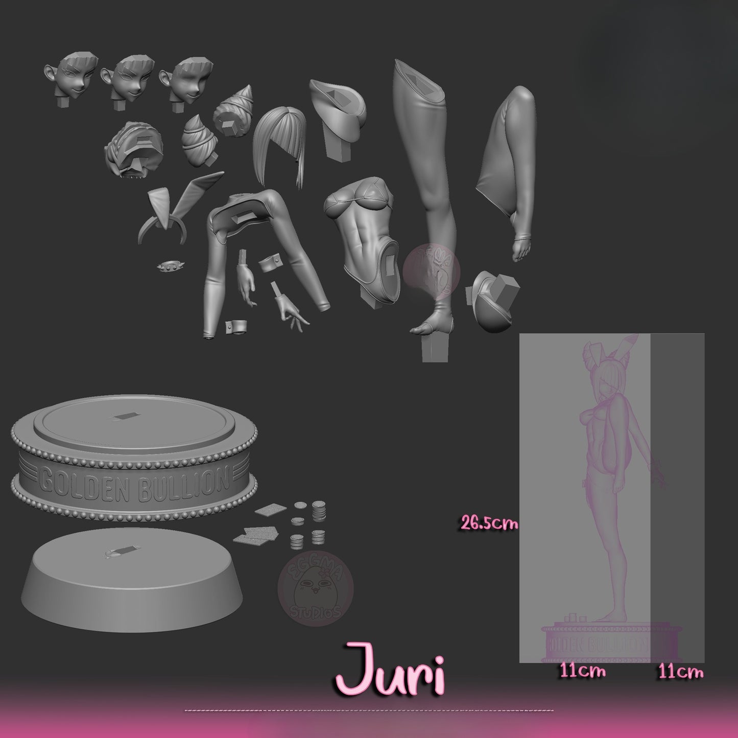 1672 Juri Han_Street Fighter NSFW - STL 3D Print Files