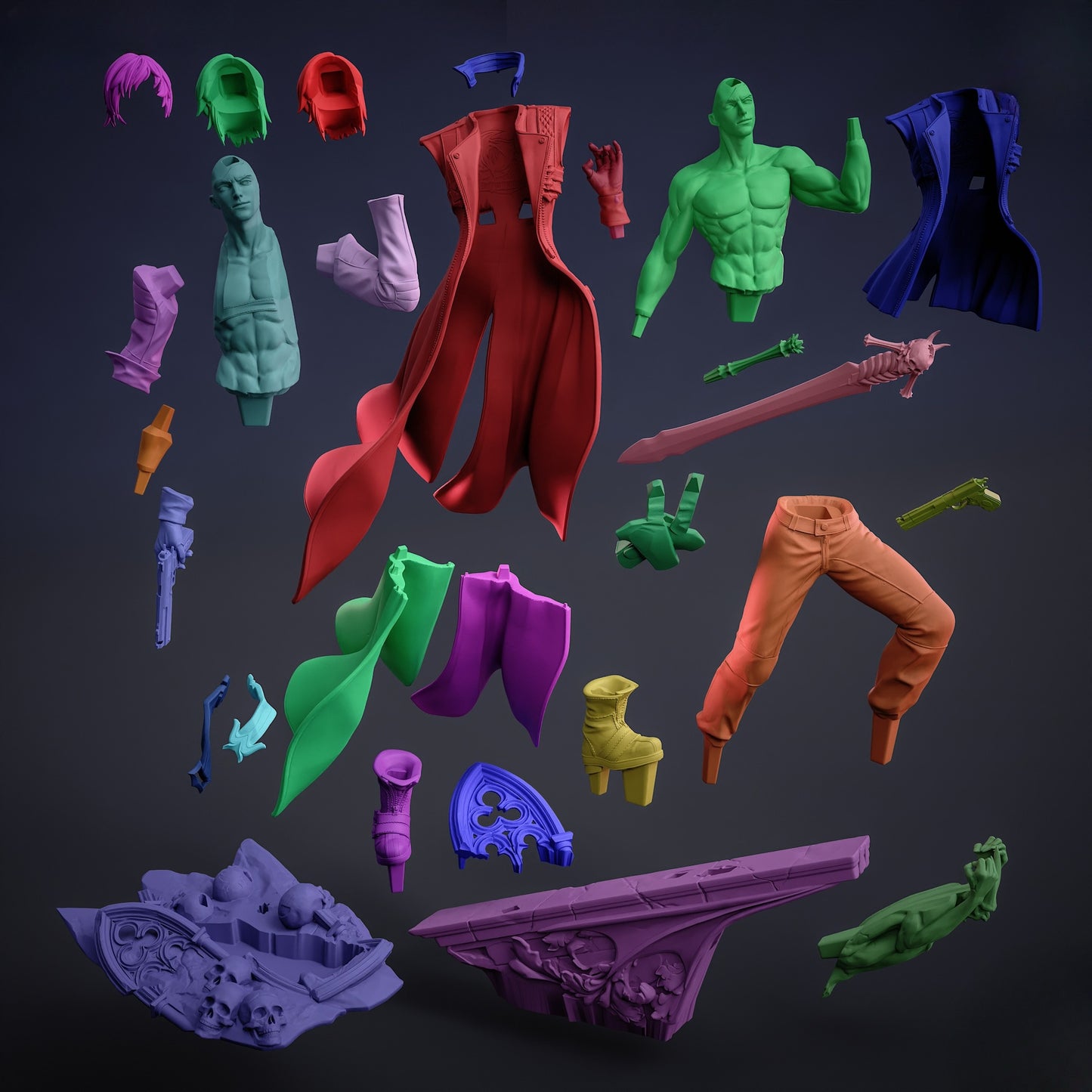 0934 Dante_Devil May Cry 3 - STL 3D Print Files