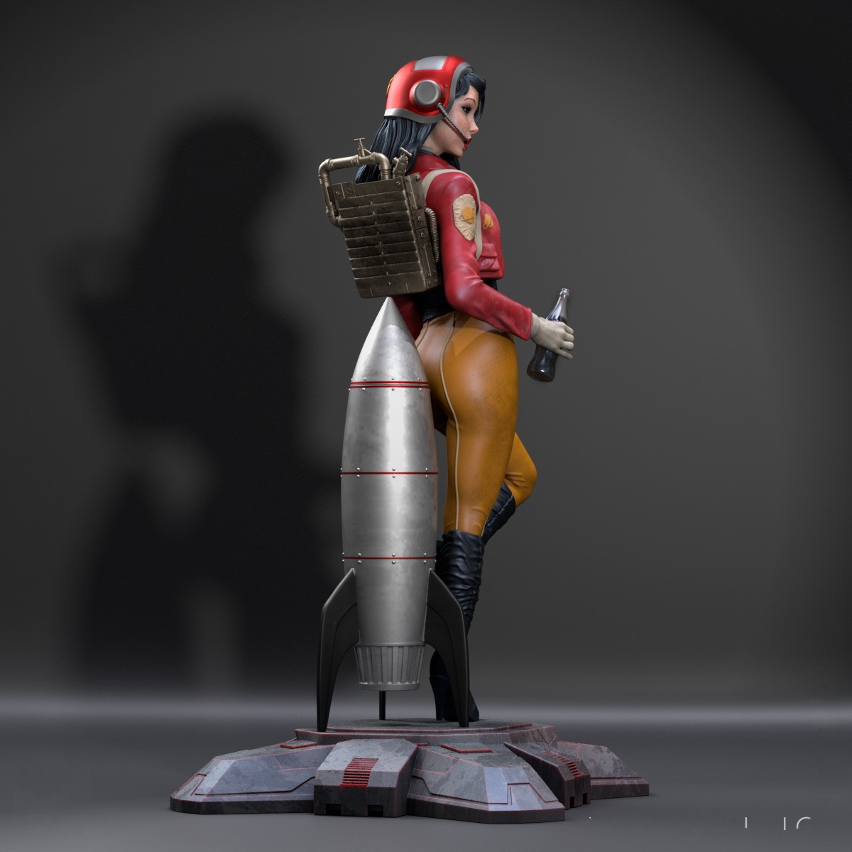 0990 Retro Pinup (2312) - STL 3D Print Files