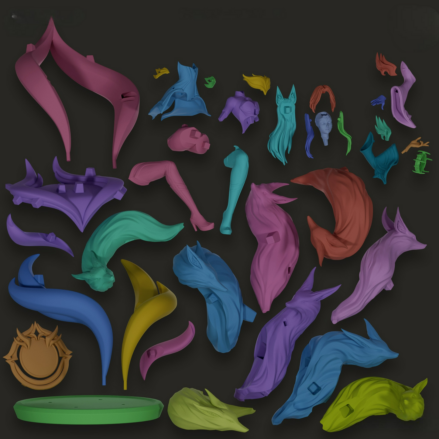 0193 Ahri - League of Legends (2621) - STL 3D Print Files