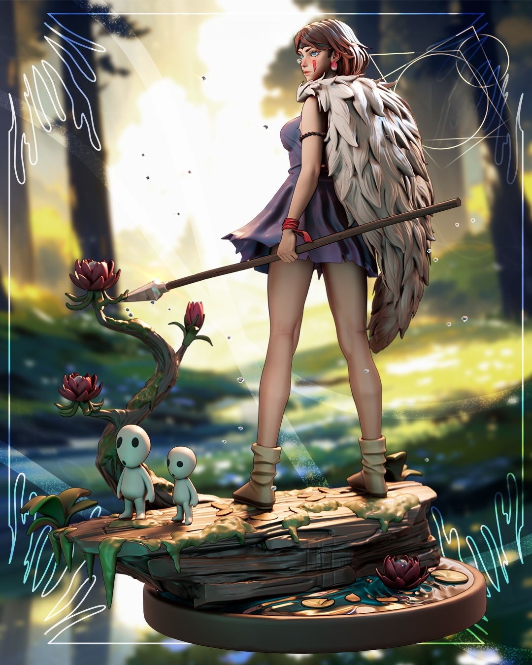1797 San_Princess Mononoke - STL 3D Print Files