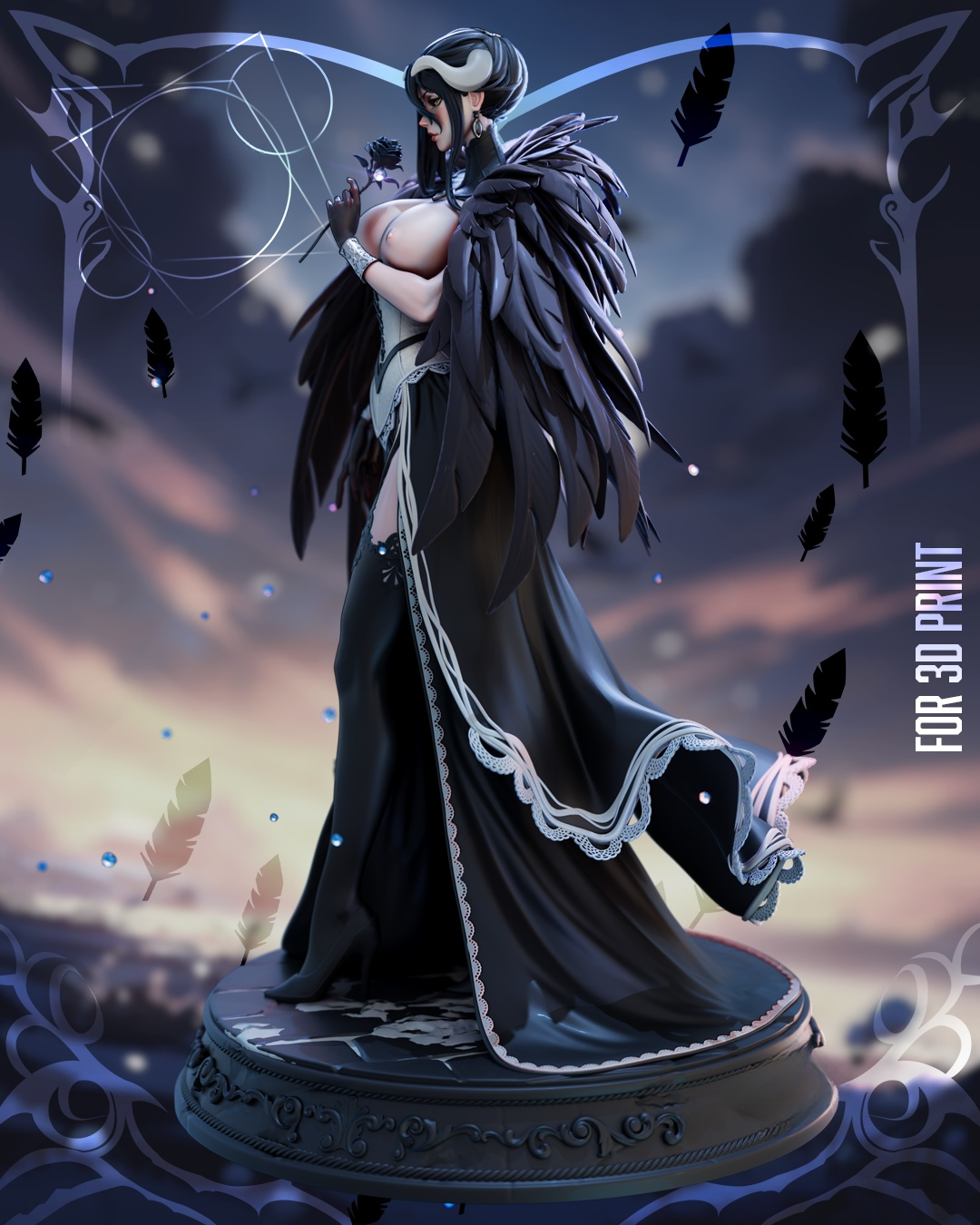 1720 Albedo Overlord NSFW - STL 3D Print Files
