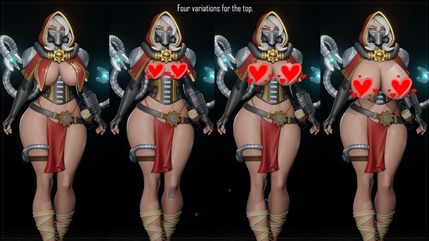 0911 Female Tech Priest NSFW (4306) - STL 3D Print Files