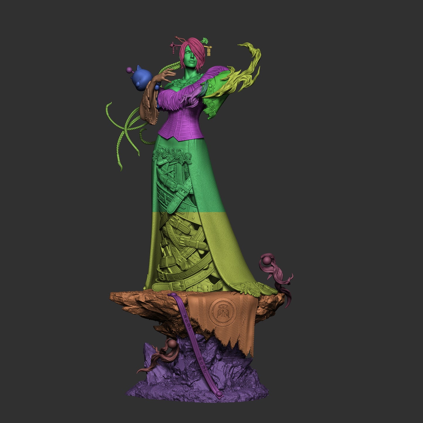 1441 Lulu_ Final Fantasy X - STL 3D Print Files