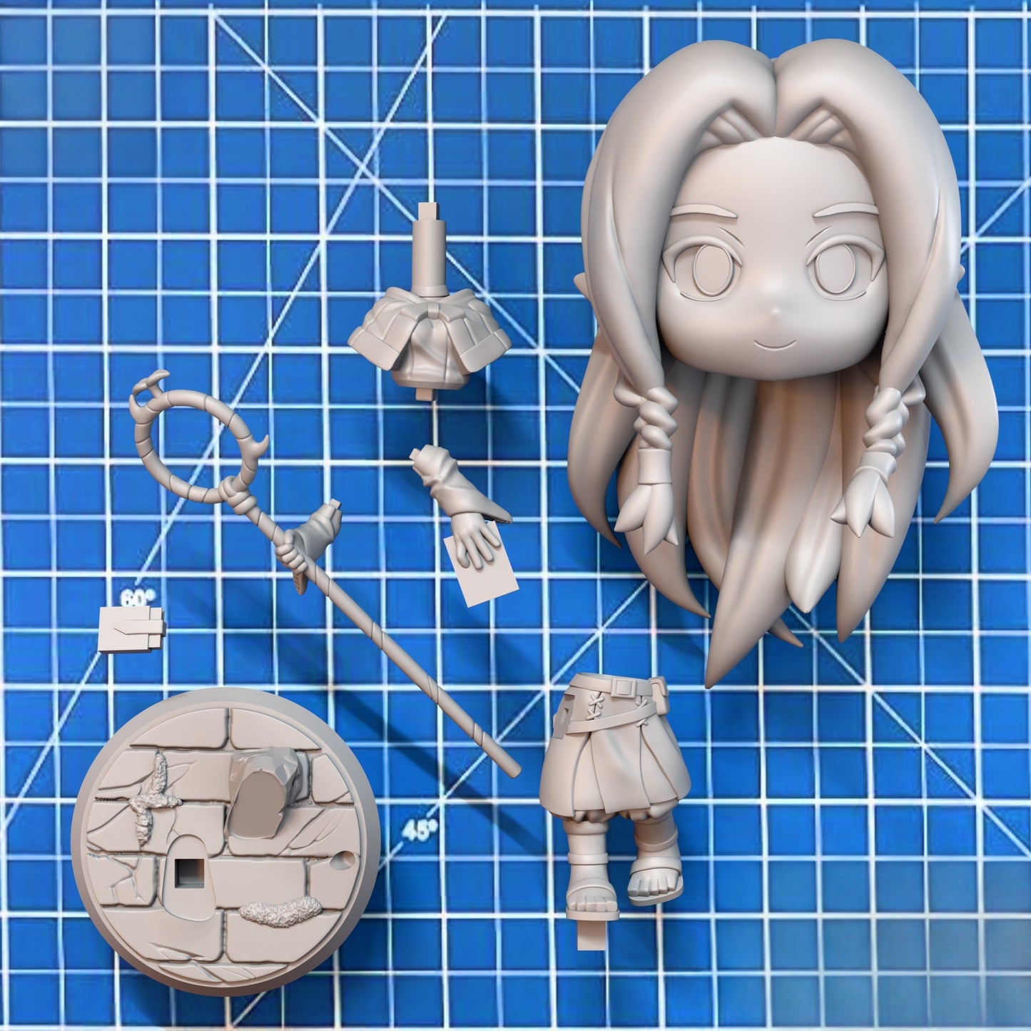 0669 Marcille Dungeon_Meshi Chibi - STL 3D Print Files