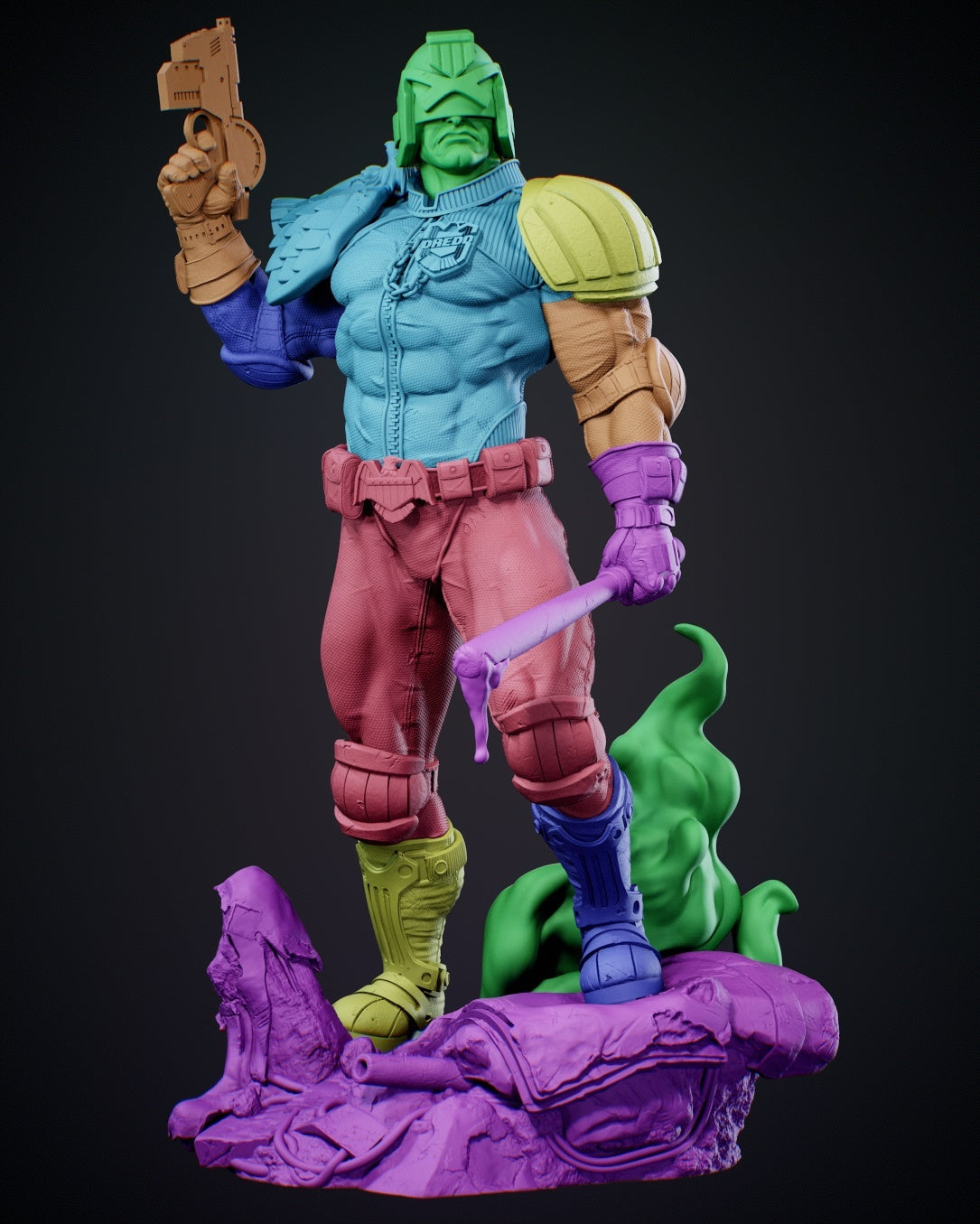 1642 Judge Dredd_2000 AD - STL 3D Print Files