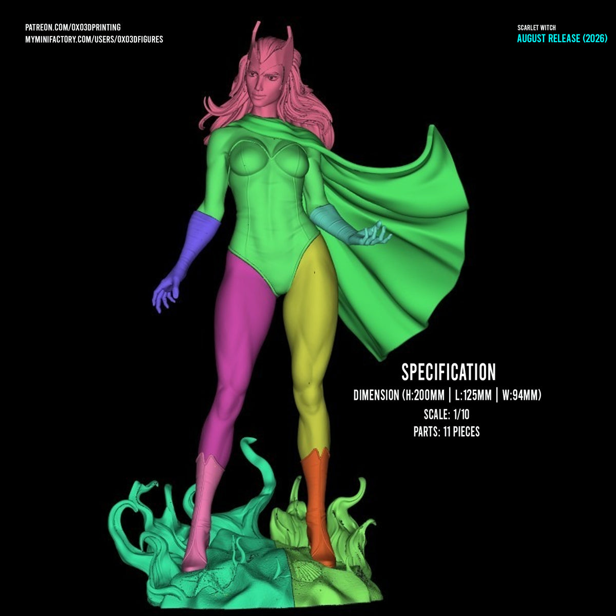 1868 Scarlet Witch_Marvel Comics - STL 3D Print Files