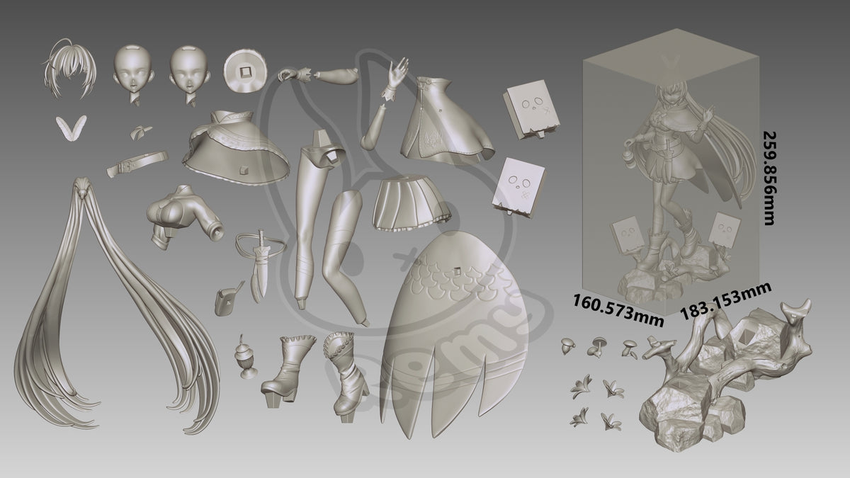 2184 VTuber Nanashi Mumei - STL 3D Print Files