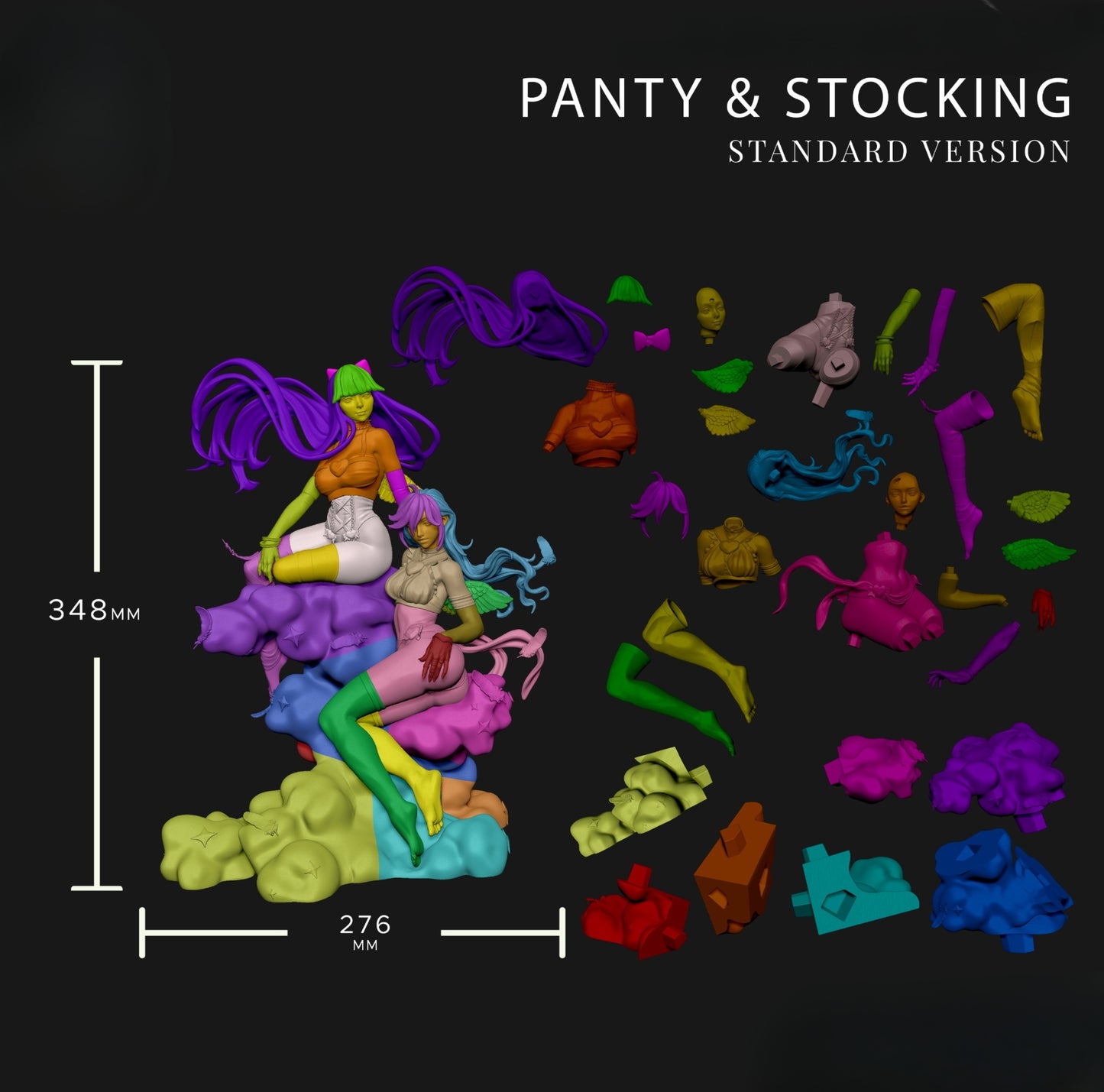 1408 Panty & Stocking with Garterbelt - STL 3D Print Files