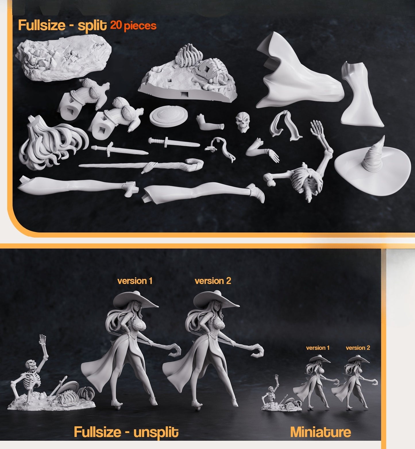 1215 Sorceress_Dragon's Crown - STL 3D Print Files