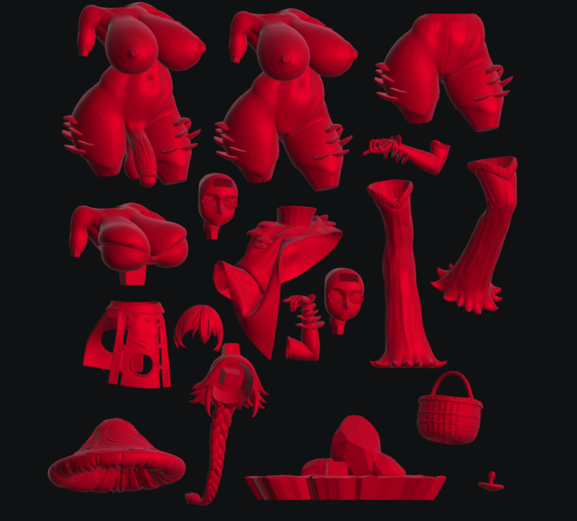 1277 Mushroom Girl - STL 3D Print File