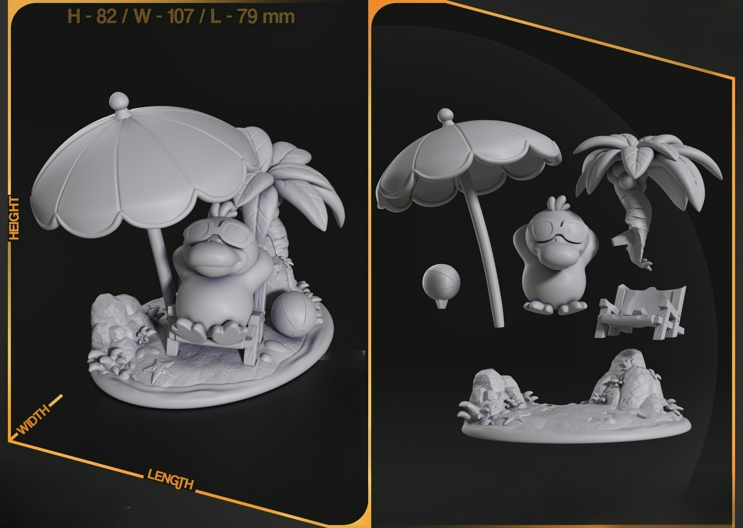 0030 Psyduck from Pokemon - STL 3D Print Files
