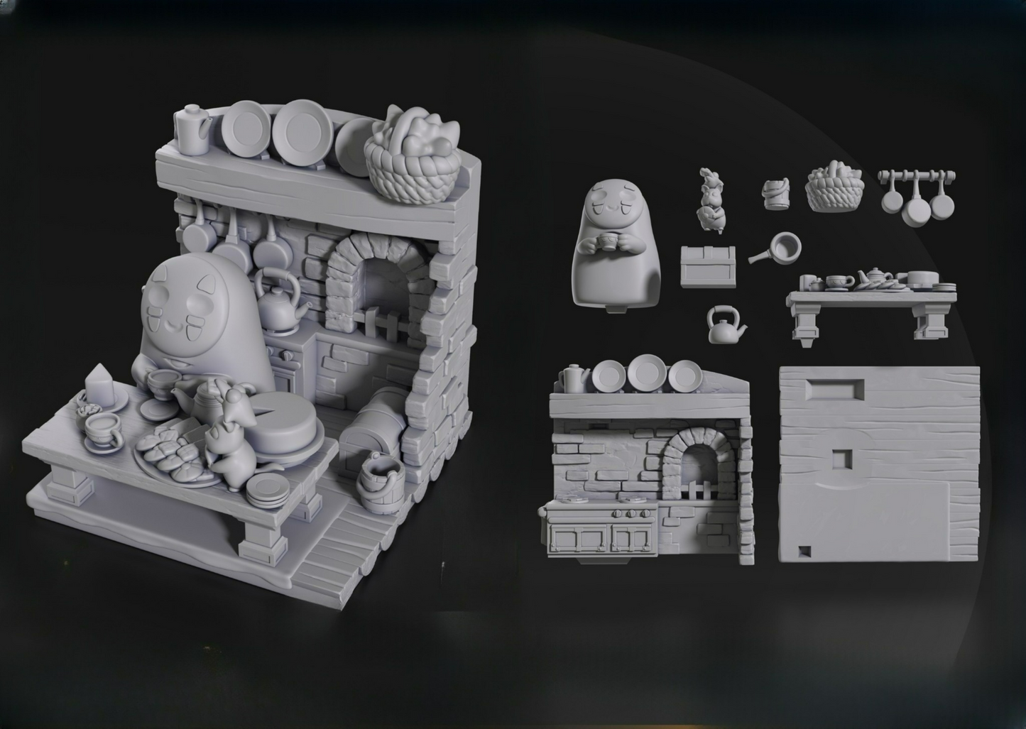 0038 No Face from Spirited Away - STL 3D Print Files