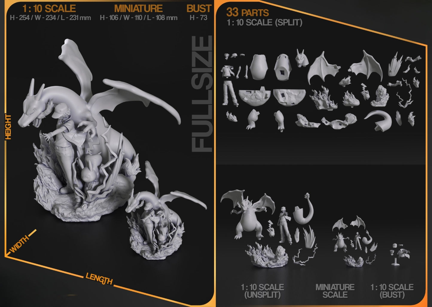 0251 Pokemon RED Diorama - STL 3D Print Files