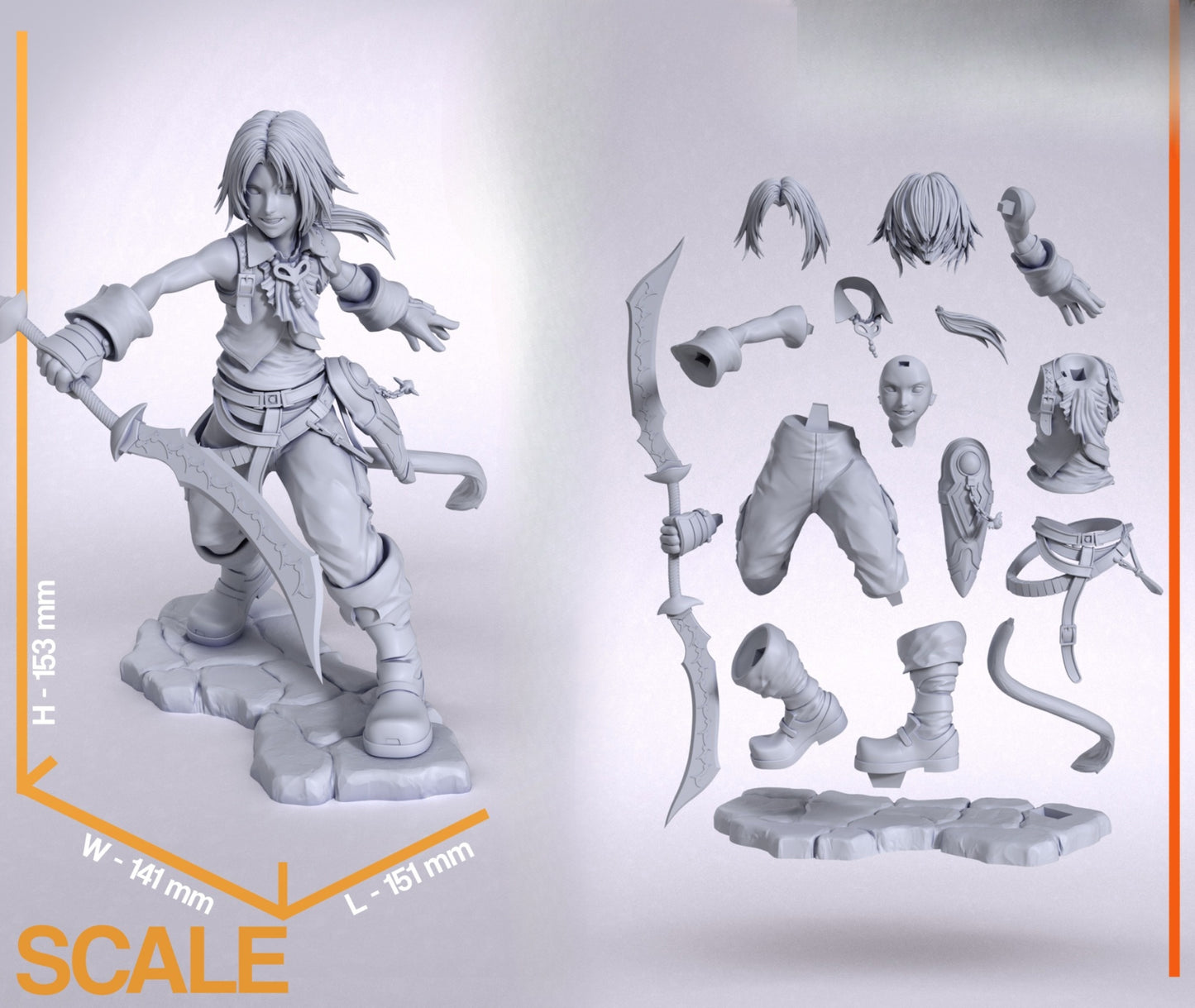 1466 Zidane Tribal_Final Fantasy IX - STL 3D Print Files