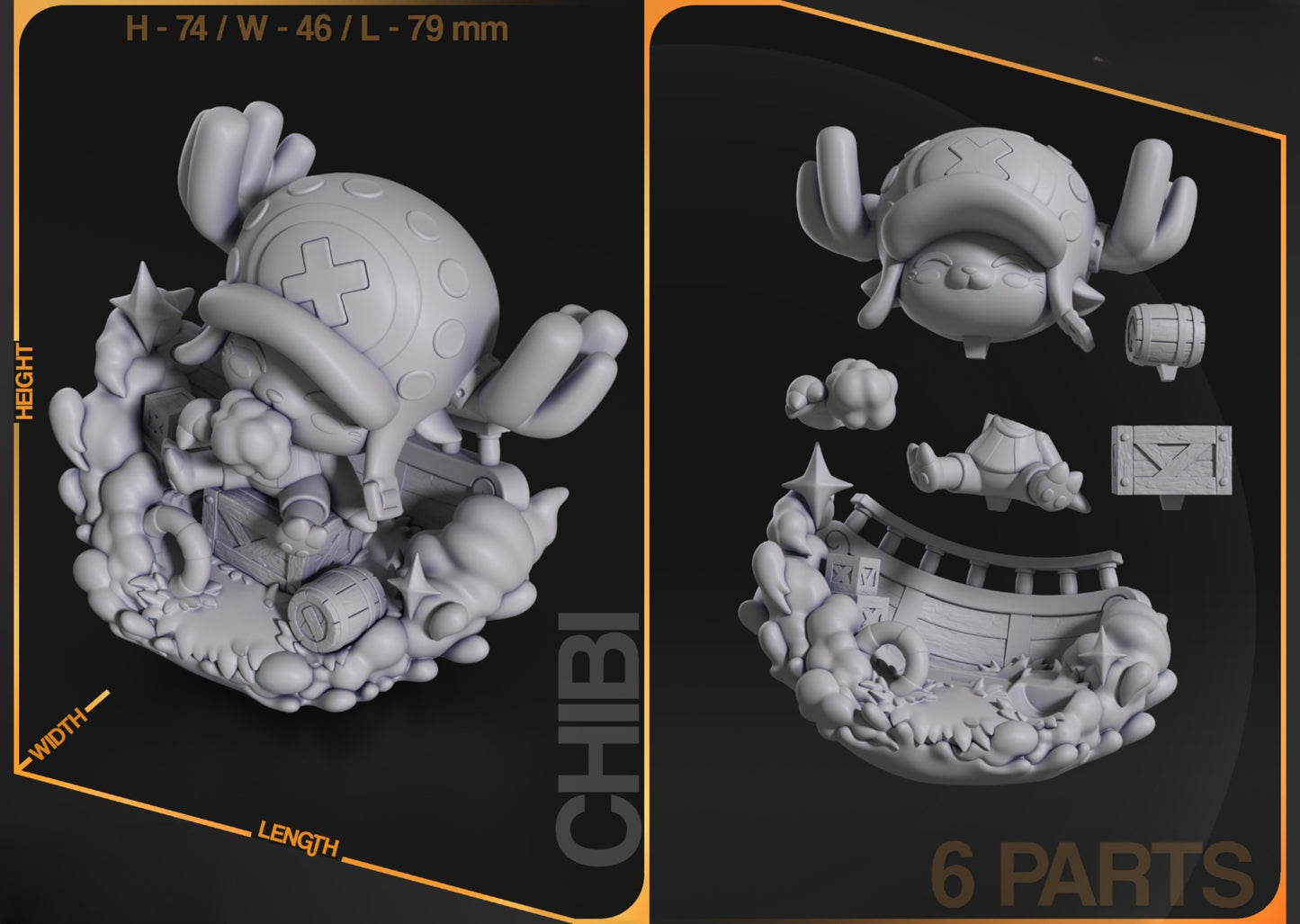 1546 Chibi_Tony Tony Chopper - STL 3D Print Files
