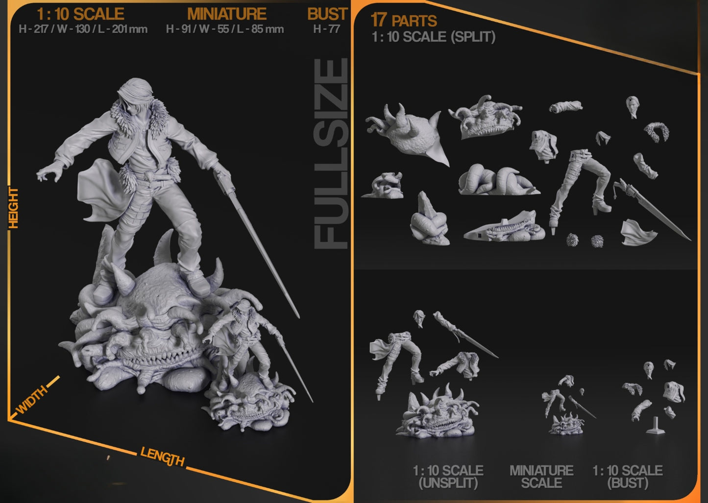 0562 Squall Leonhart-Final_Fantasy VIII - STL 3D Print Files