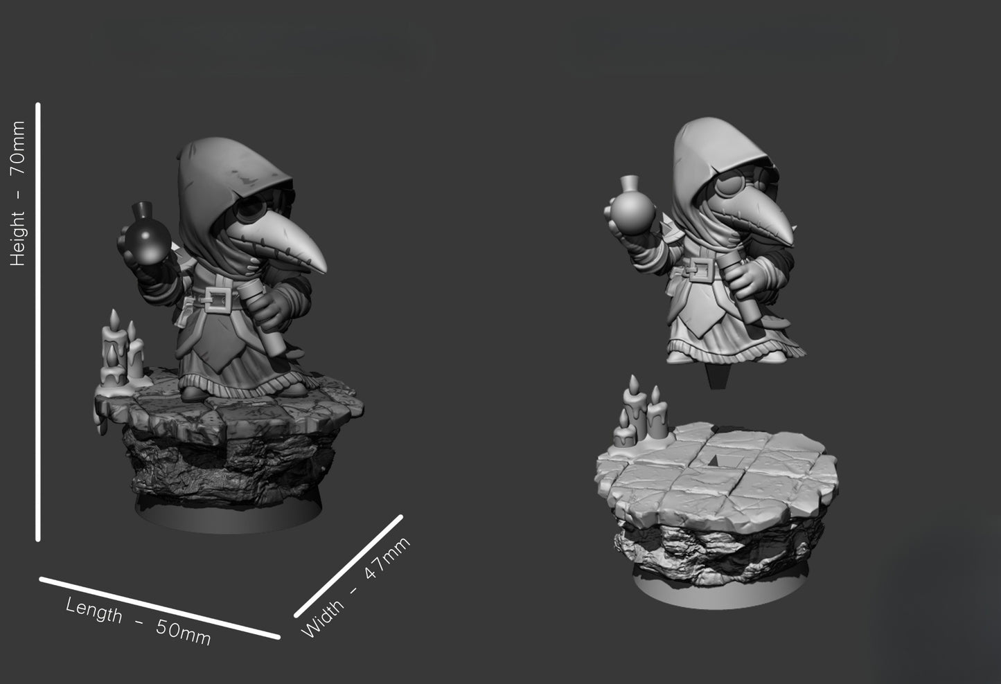 0018 Plague Doctor - Darkest Dungeon - STL 3D Print Files