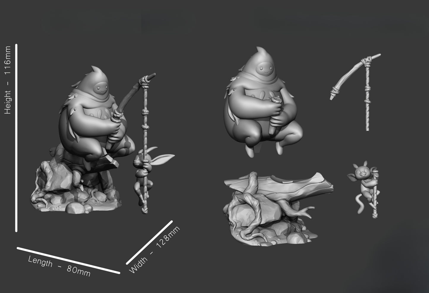 0025 Ori and Naru - Ori and the Blind Forest - STL 3D Print Files