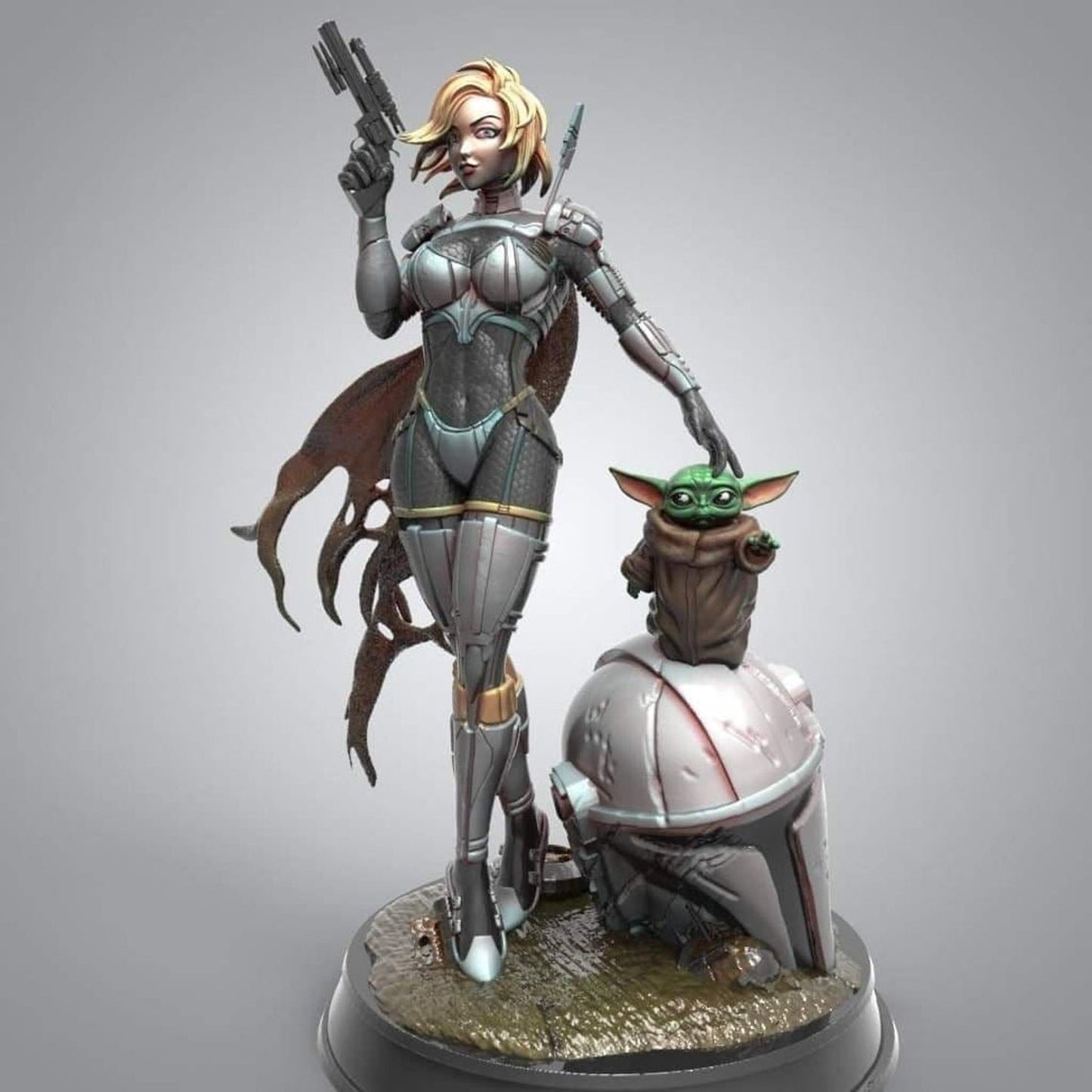 1233 Mandalorian_Grogu - STL 3D Print File