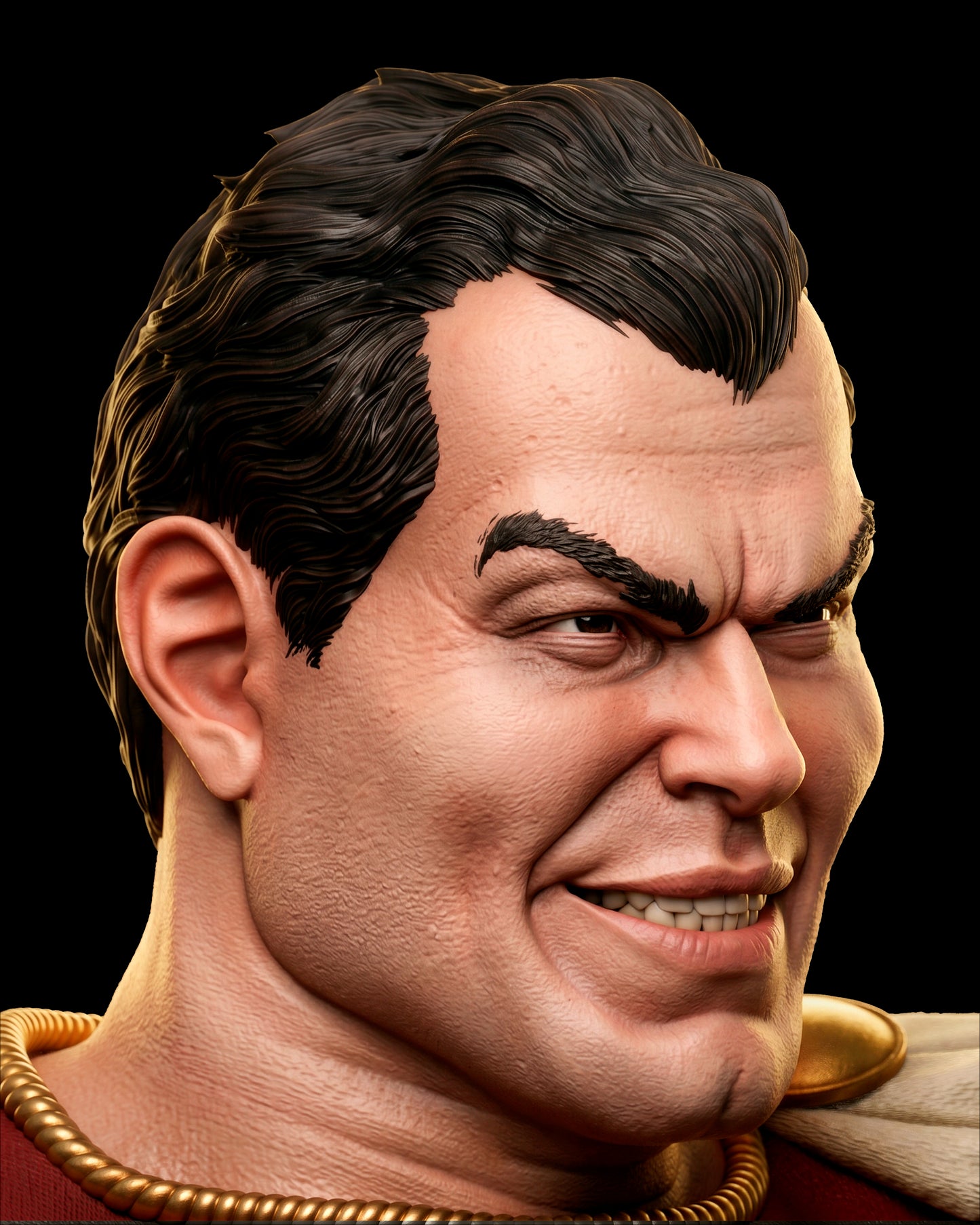1276 Shazam Bust_DC Comics - STL 3D Print File